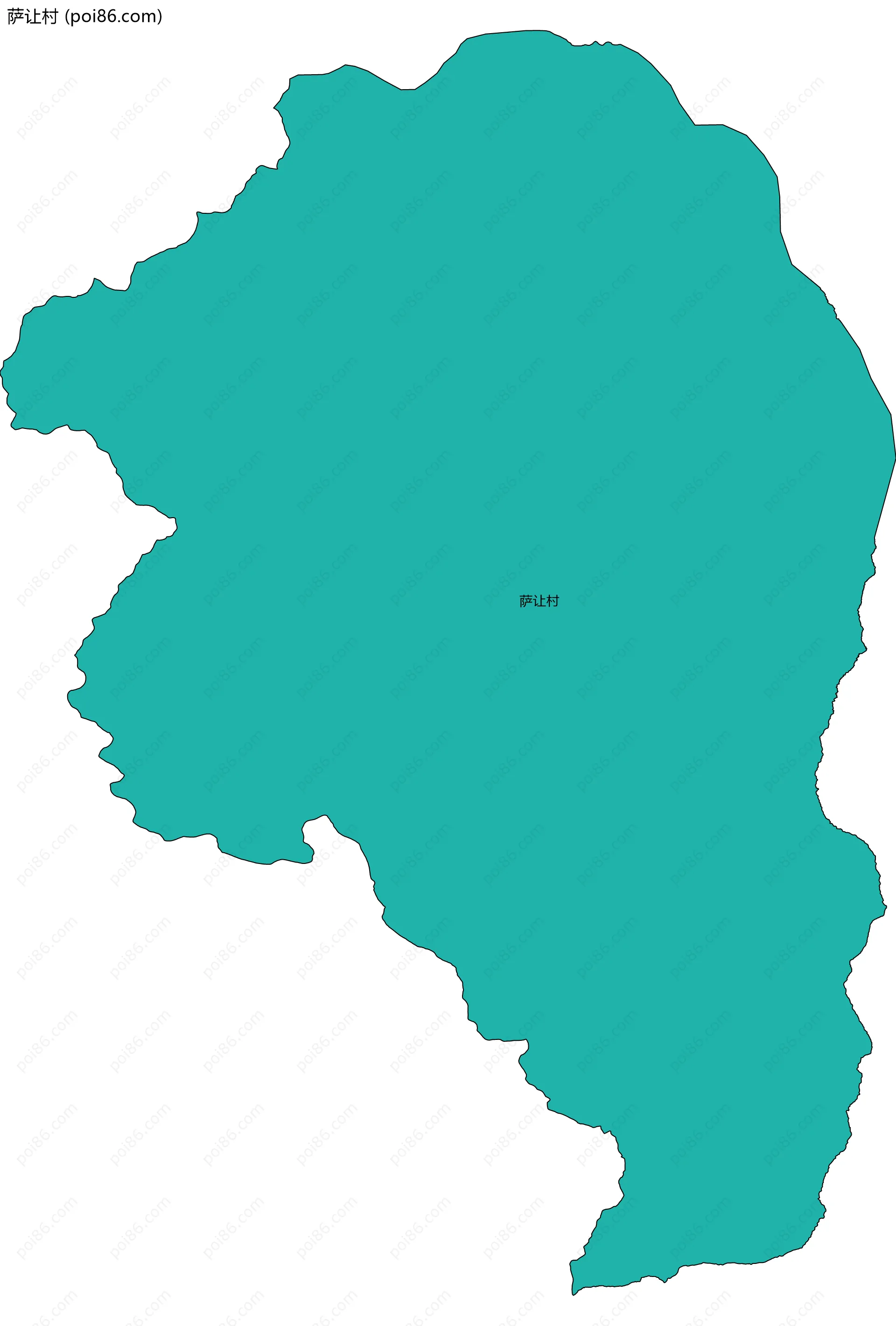 萨让村边界地图