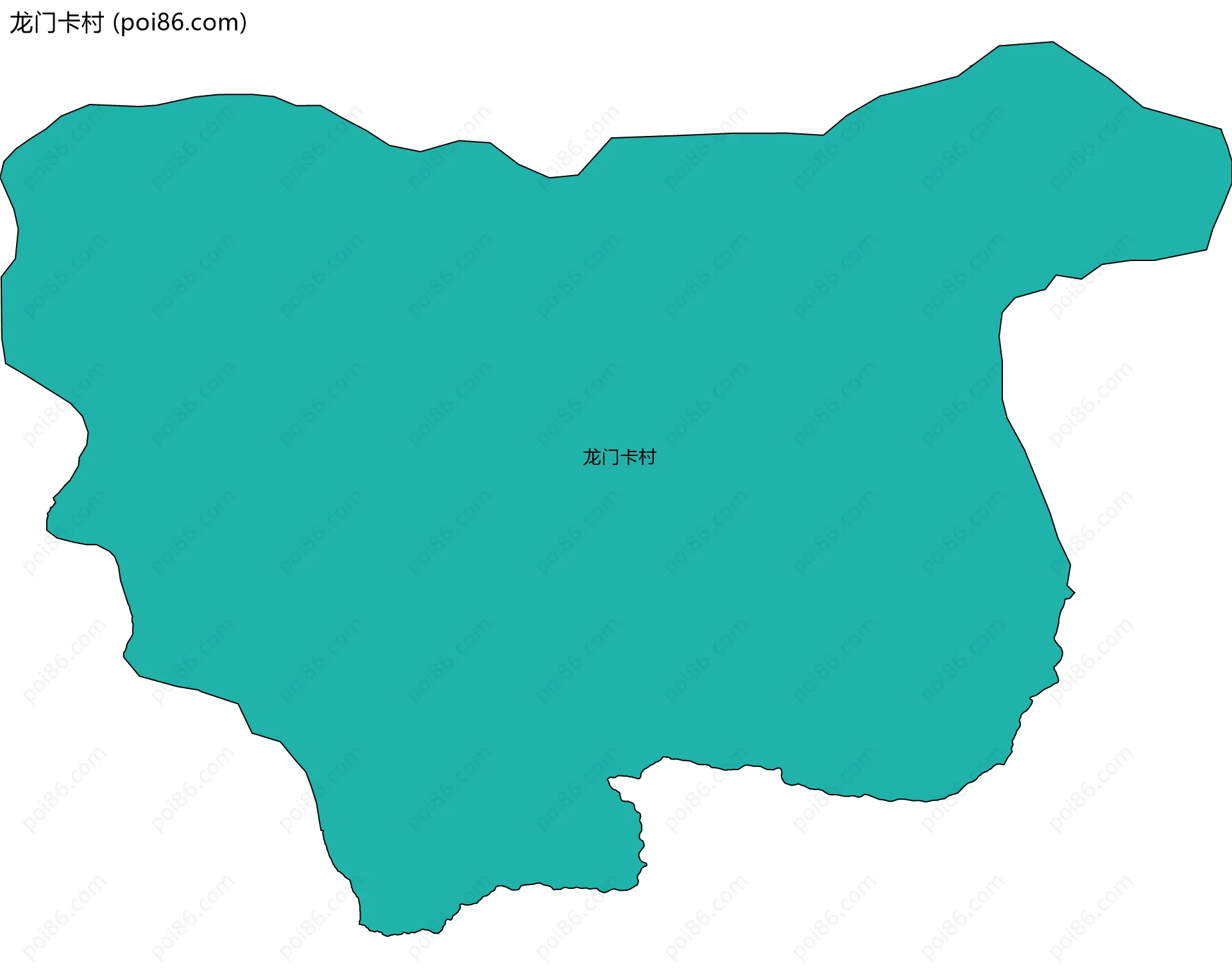龙门卡村边界地图