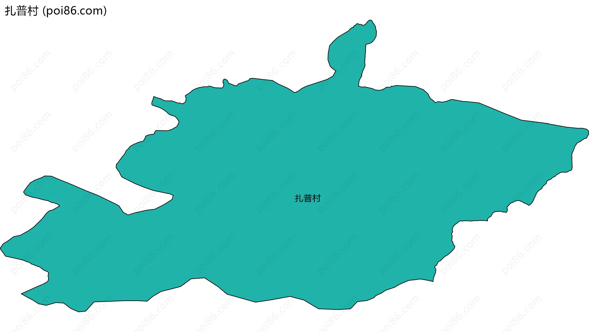 扎普村边界地图