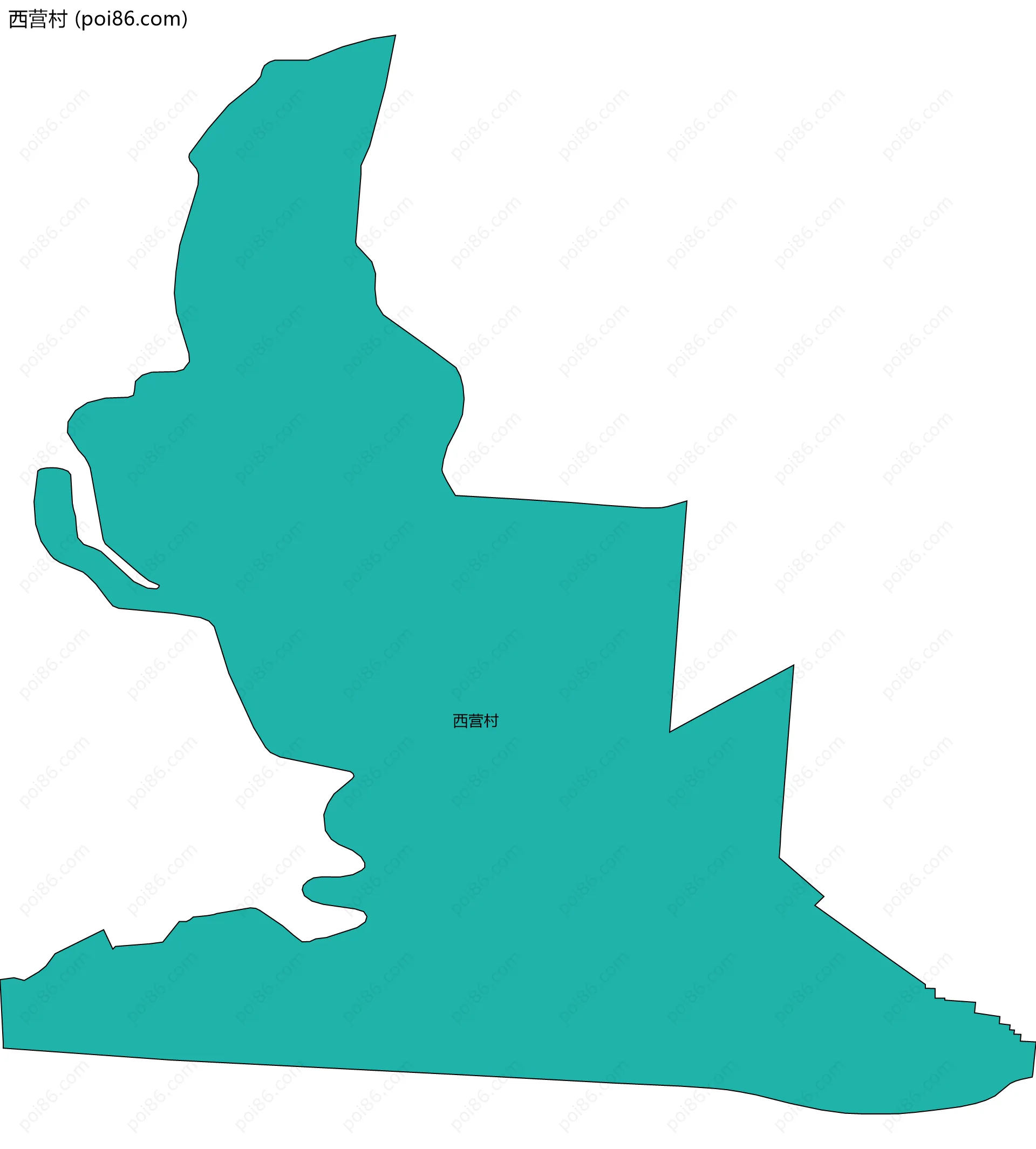 西营村边界地图