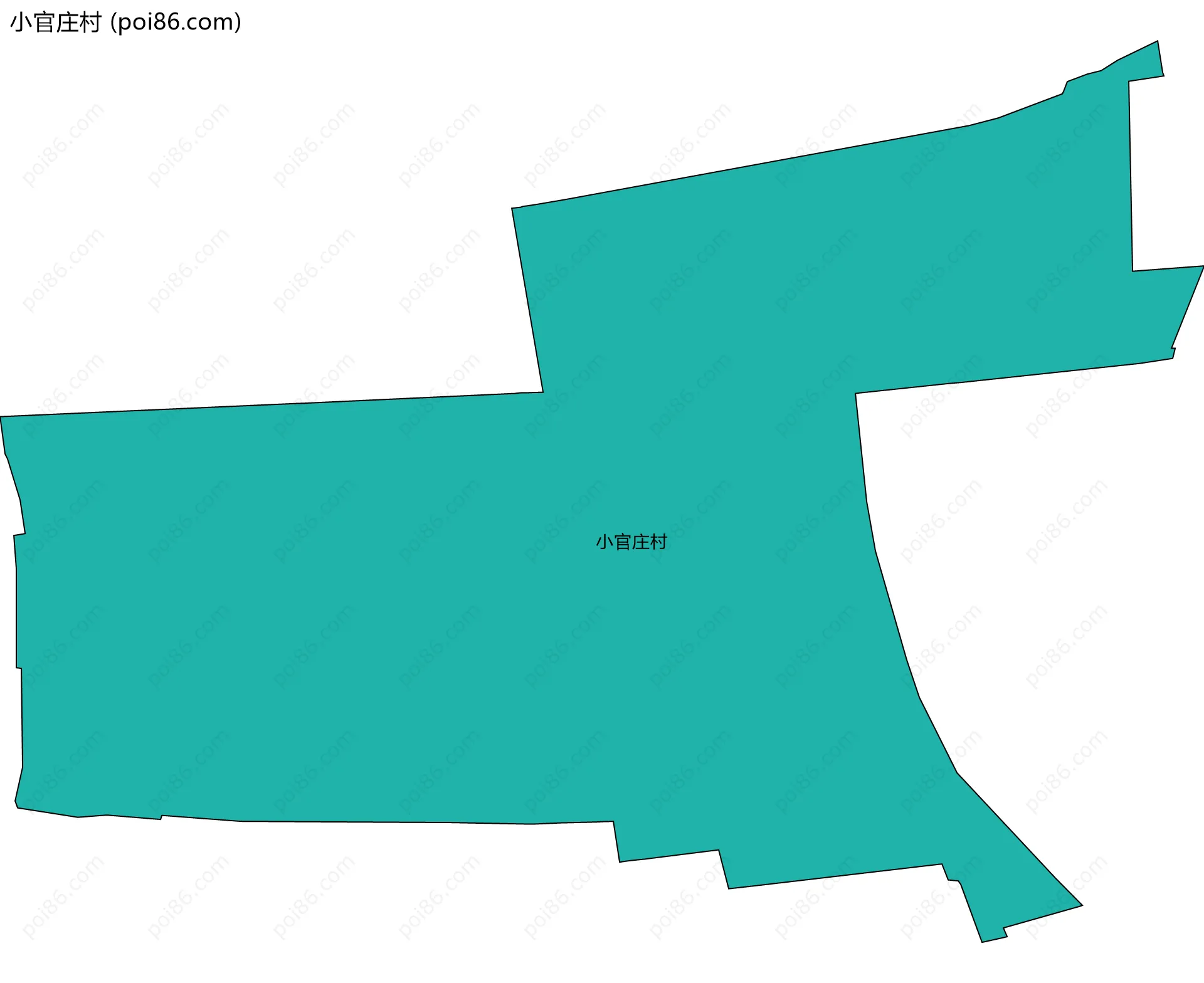 小官庄村边界地图