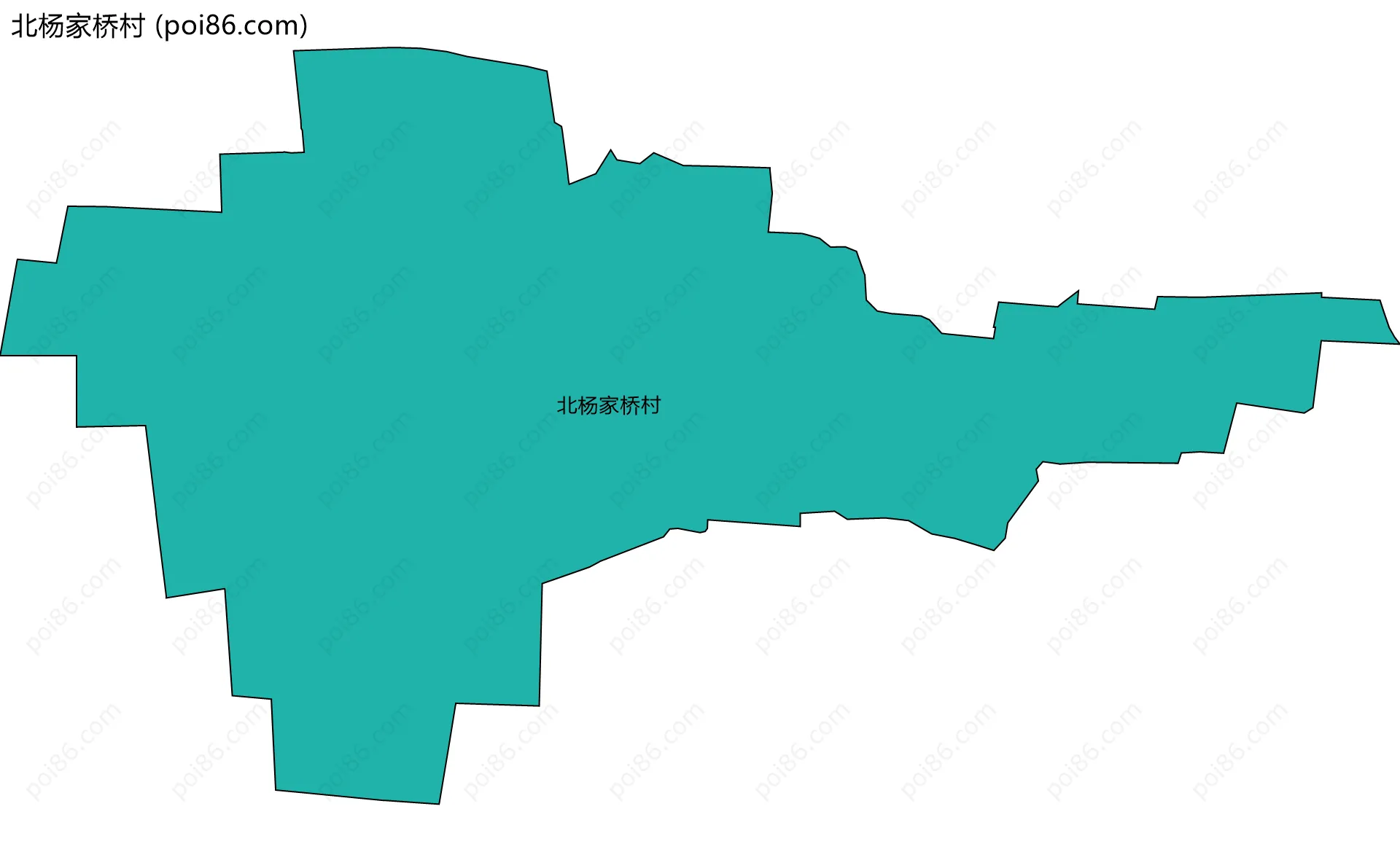 北杨家桥村边界地图