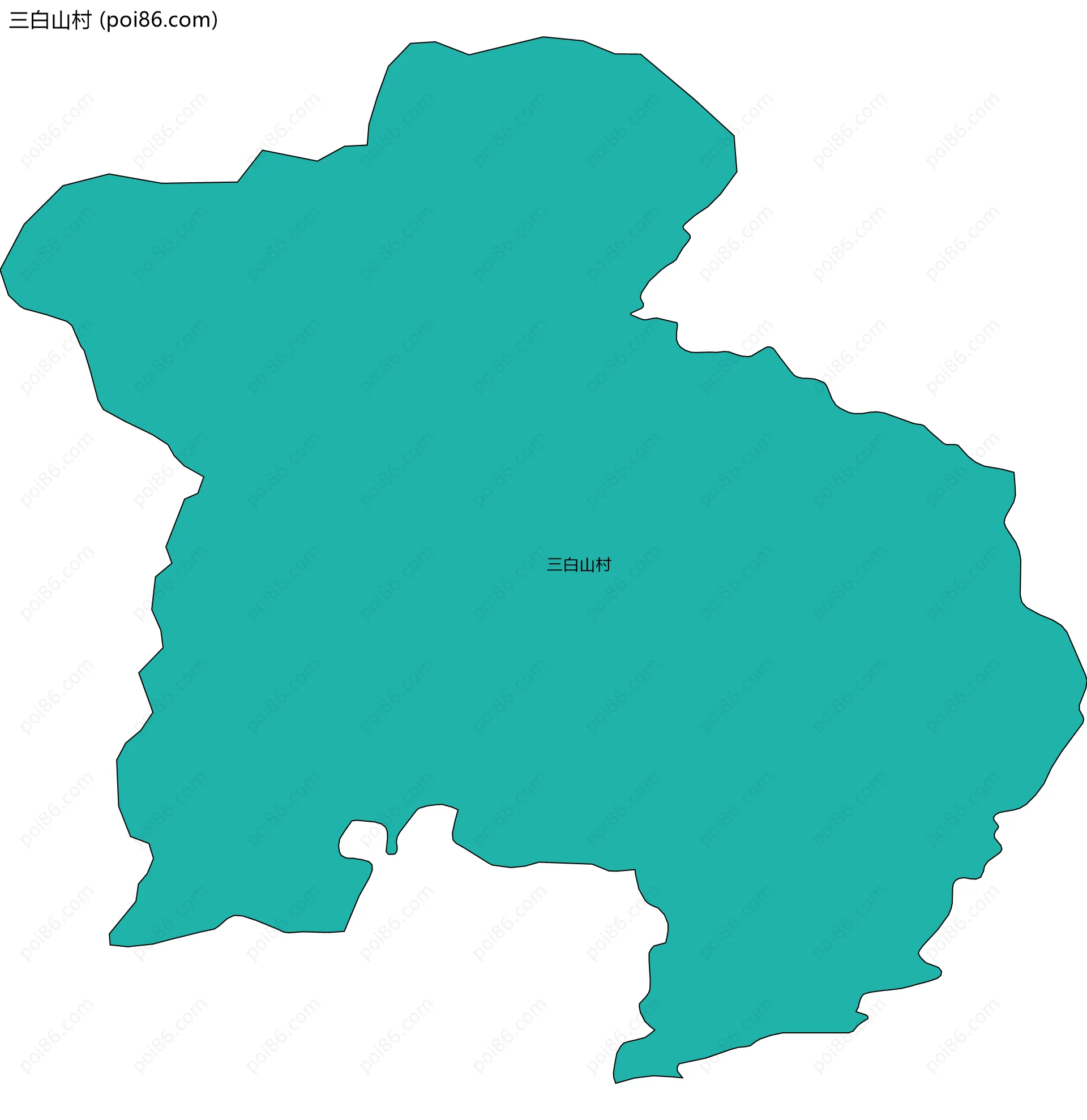 三白山村边界地图