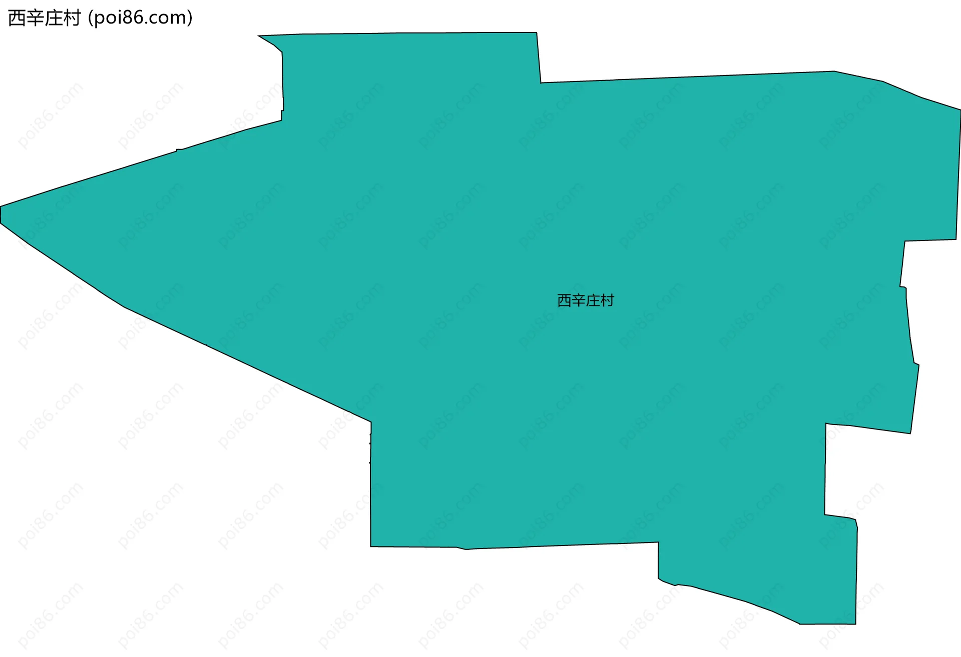 西辛庄村边界地图