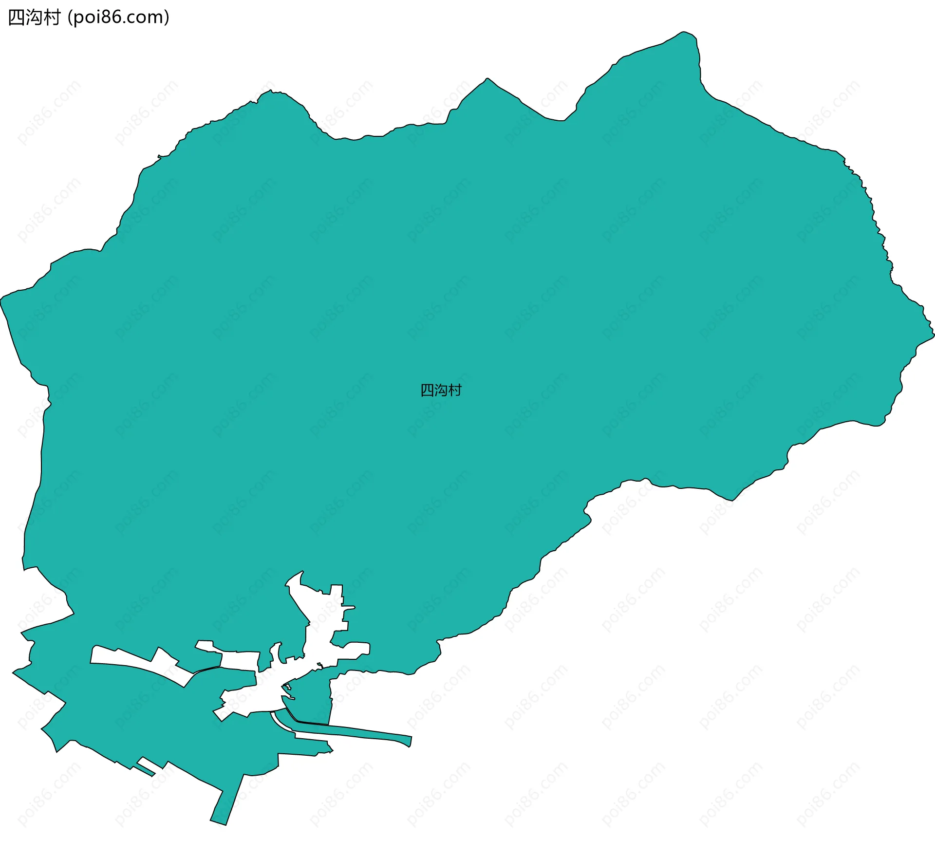四沟村边界地图
