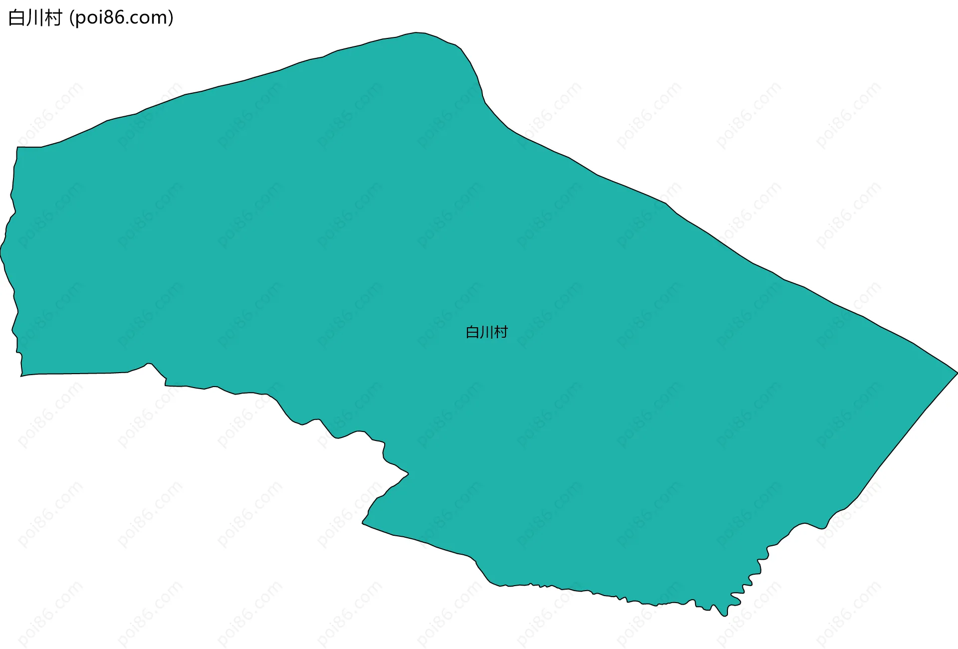 白川村边界地图