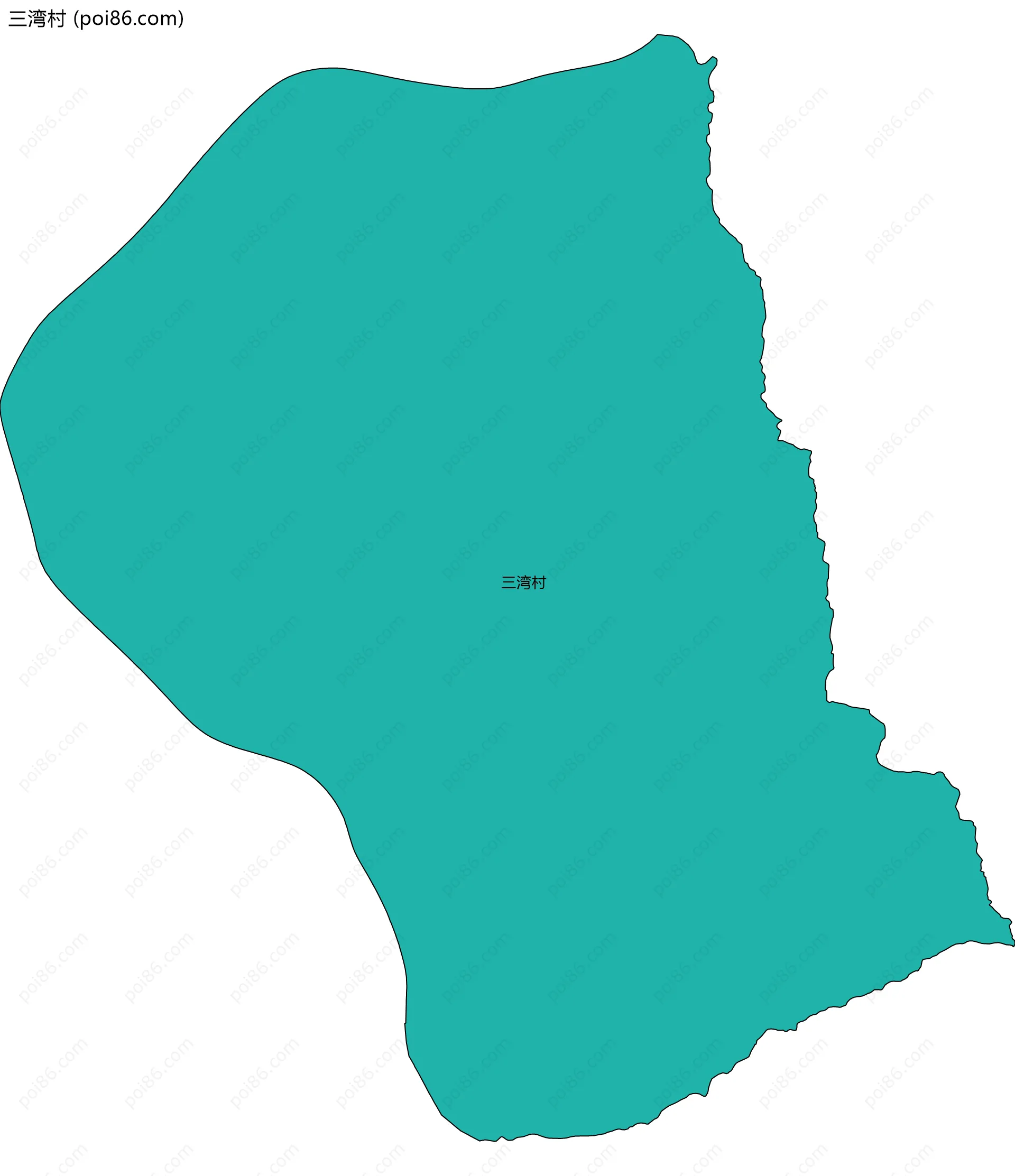 三湾村边界地图