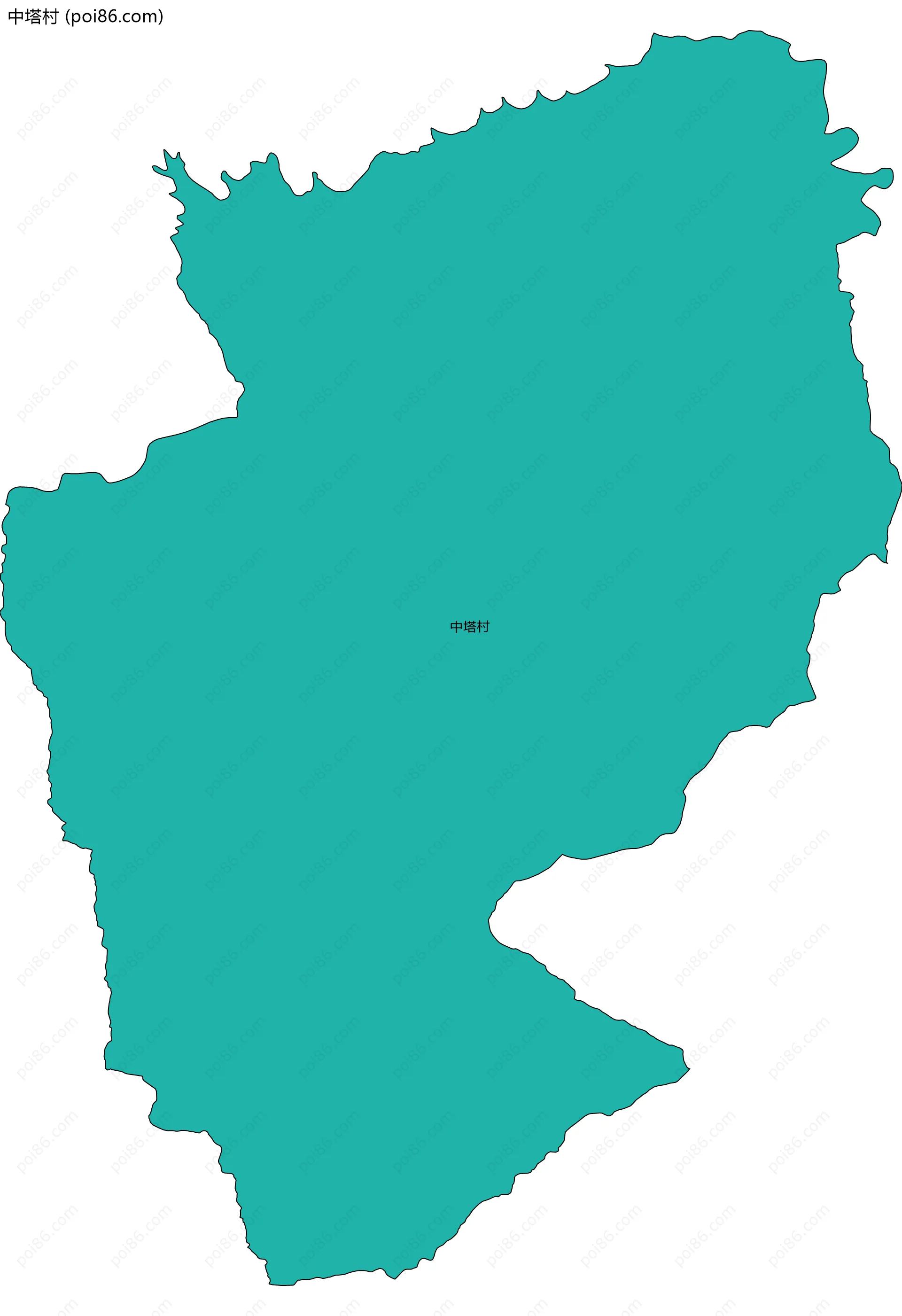 中塔村边界地图
