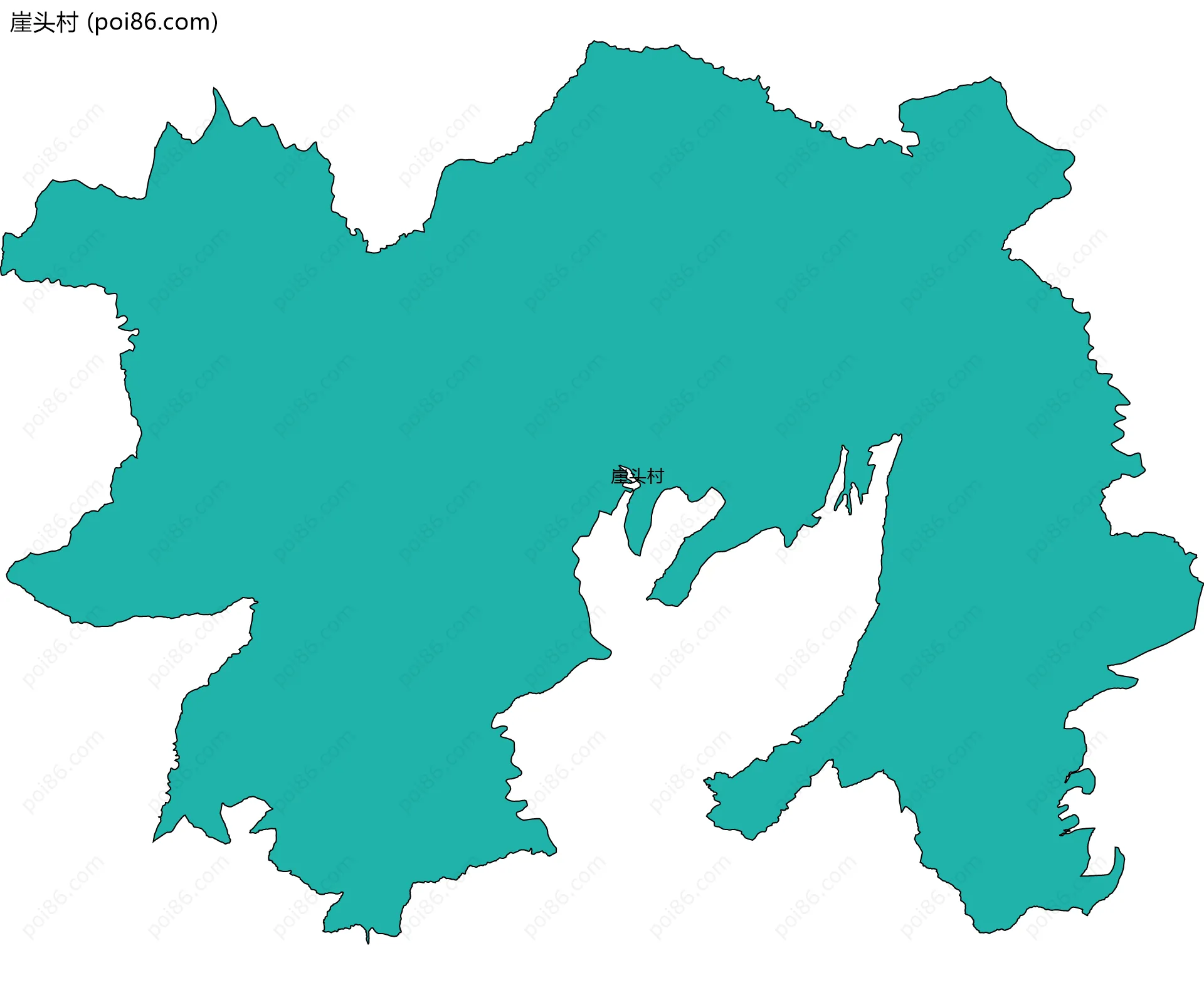 崖头村边界地图