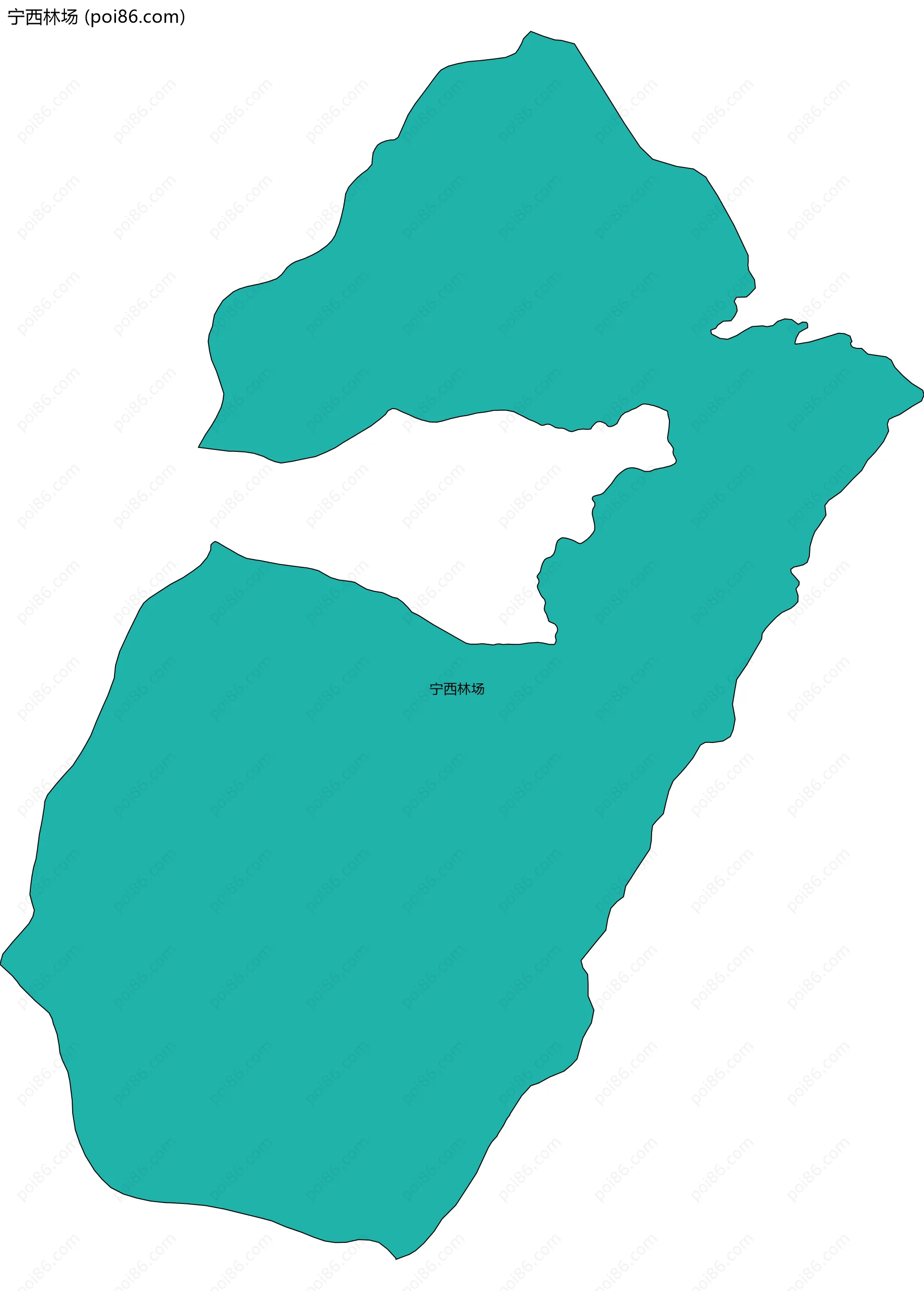 宁西林场边界地图