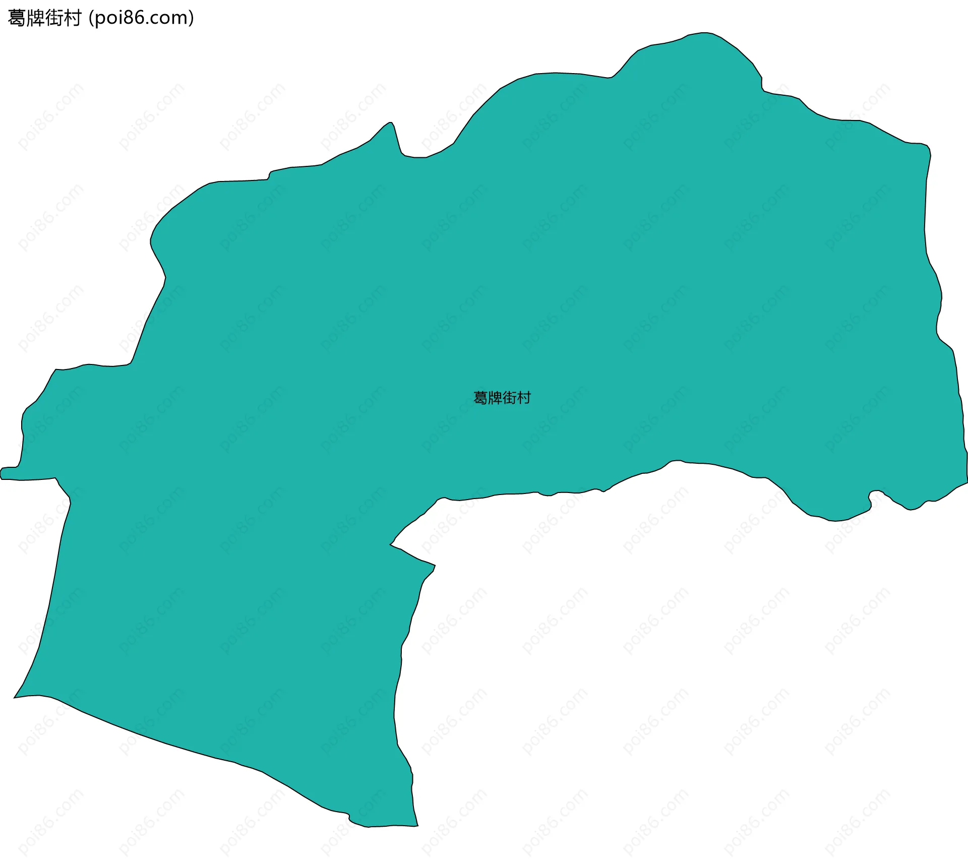葛牌街村边界地图