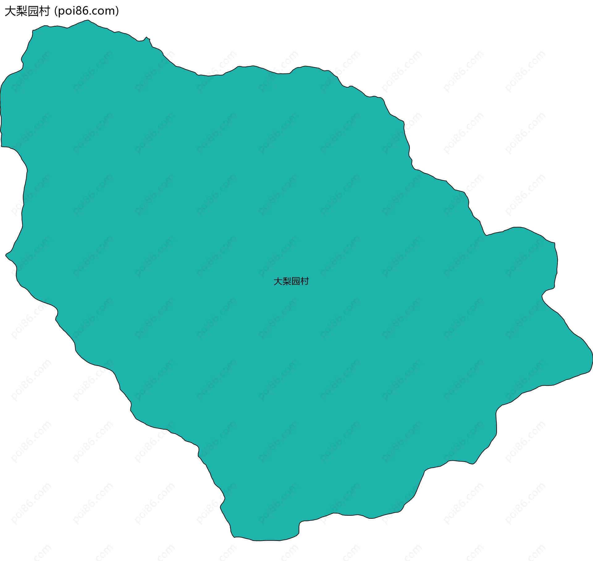 大梨园村边界地图