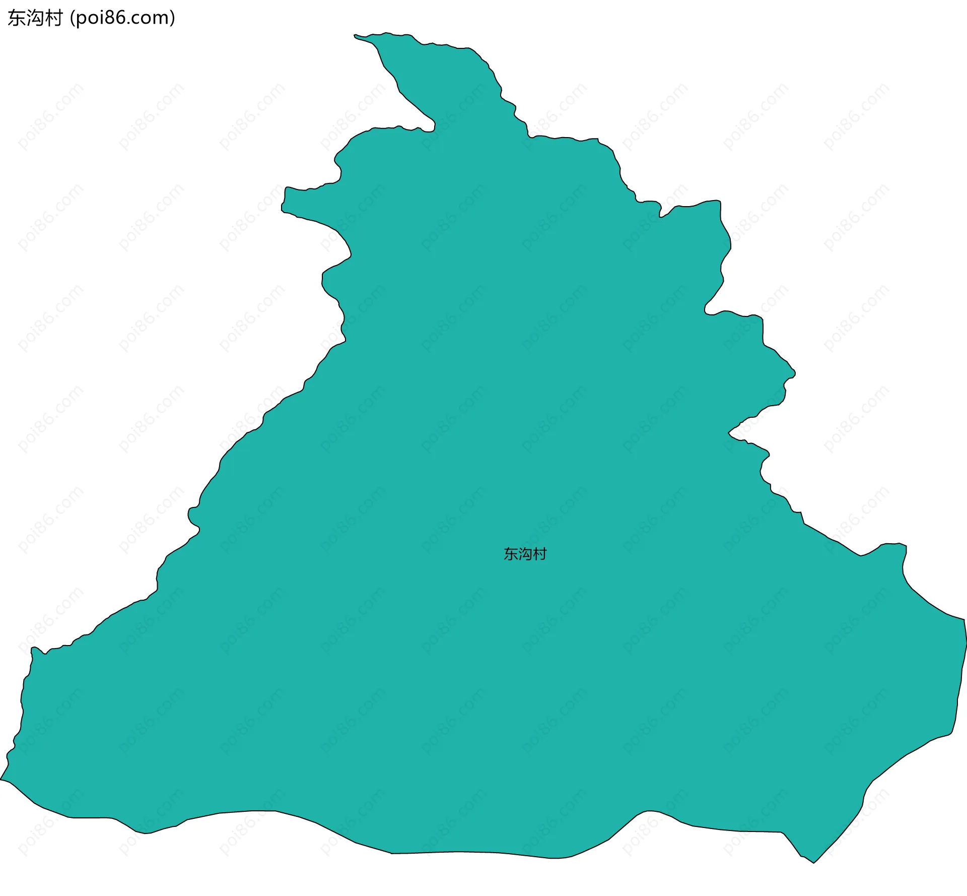 东沟村边界地图
