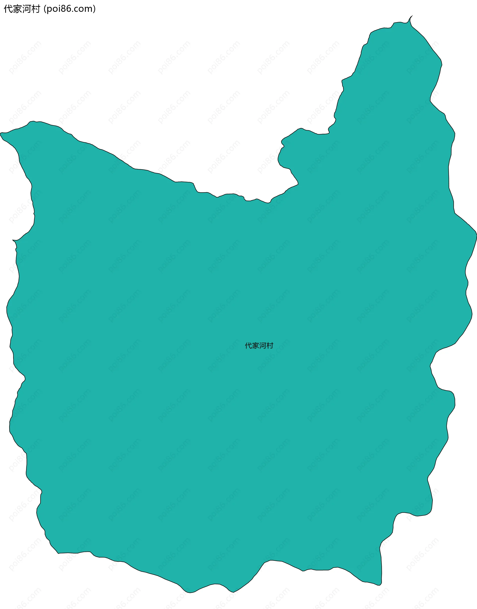 代家河村边界地图