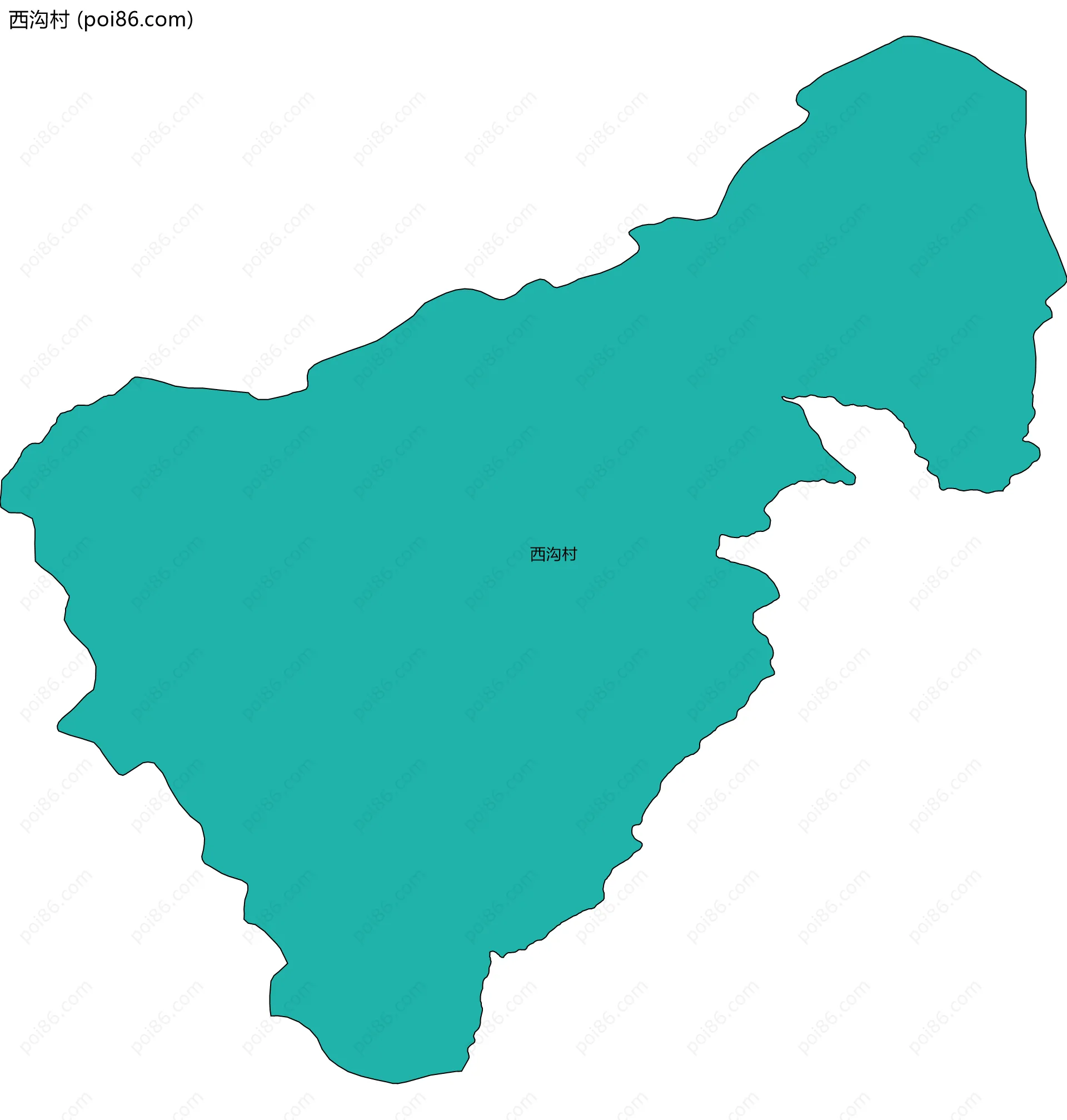 西沟村边界地图