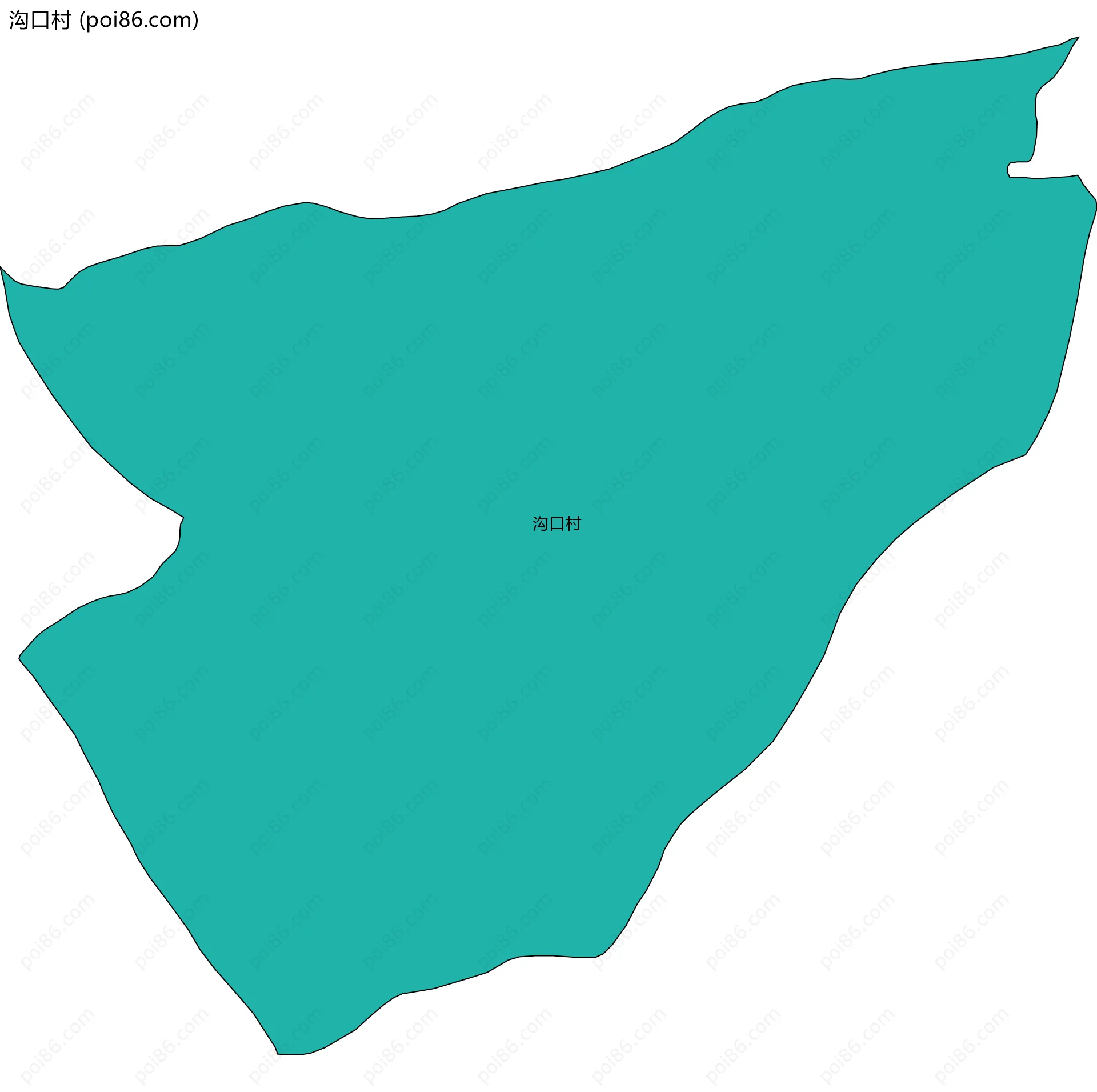 沟口村边界地图