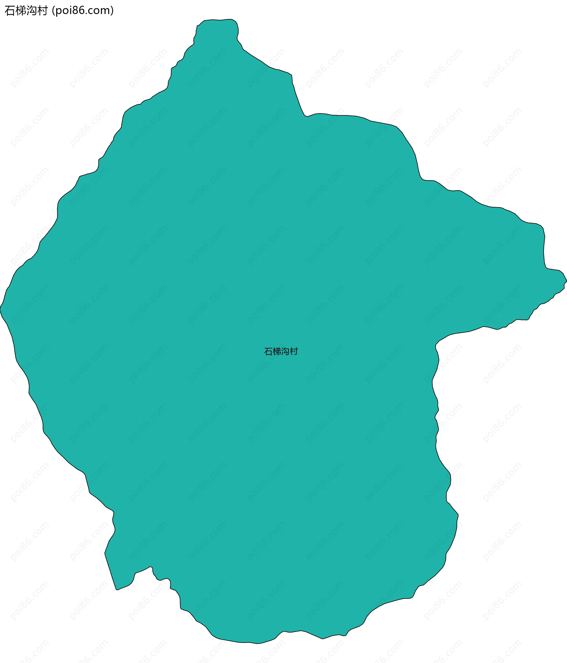 石梯沟村边界地图