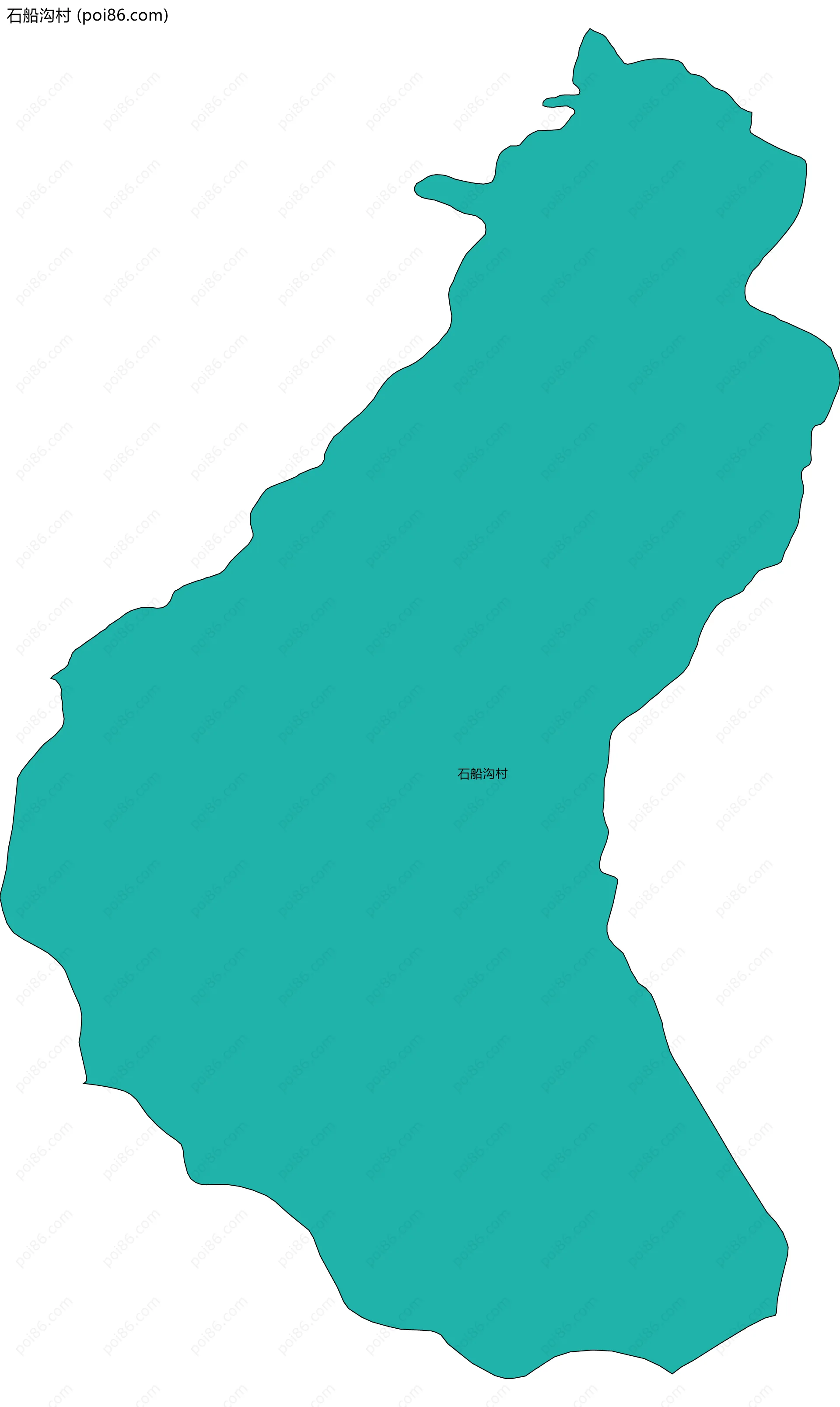 石船沟村边界地图