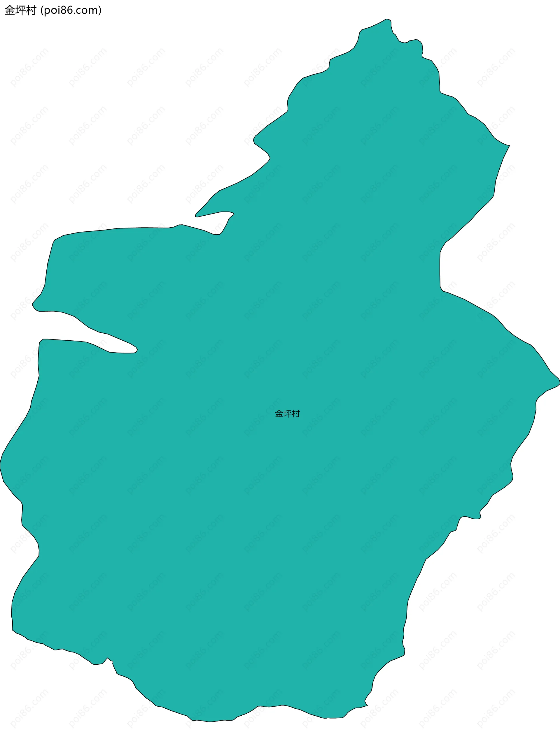 金坪村边界地图