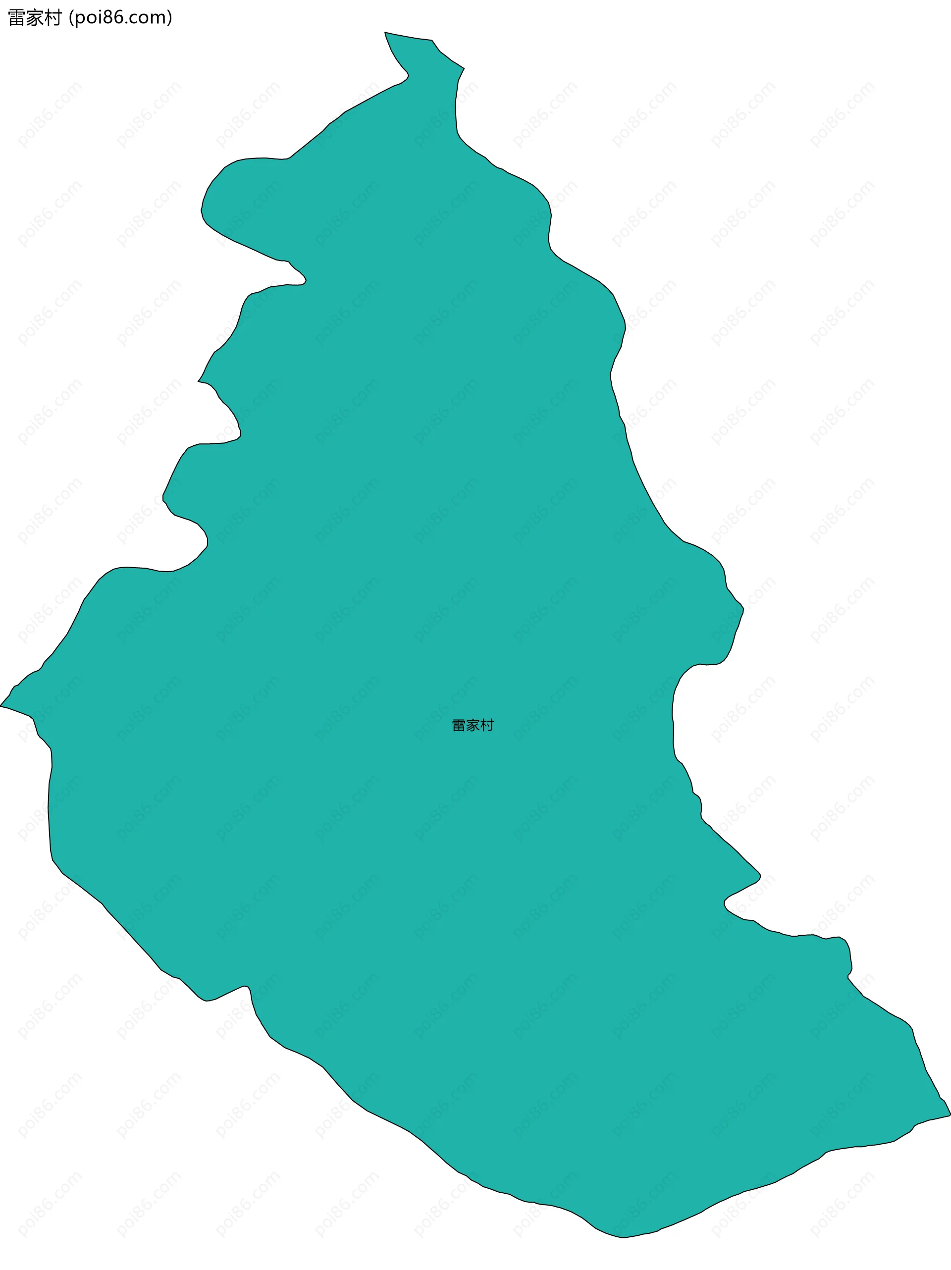 雷家村边界地图