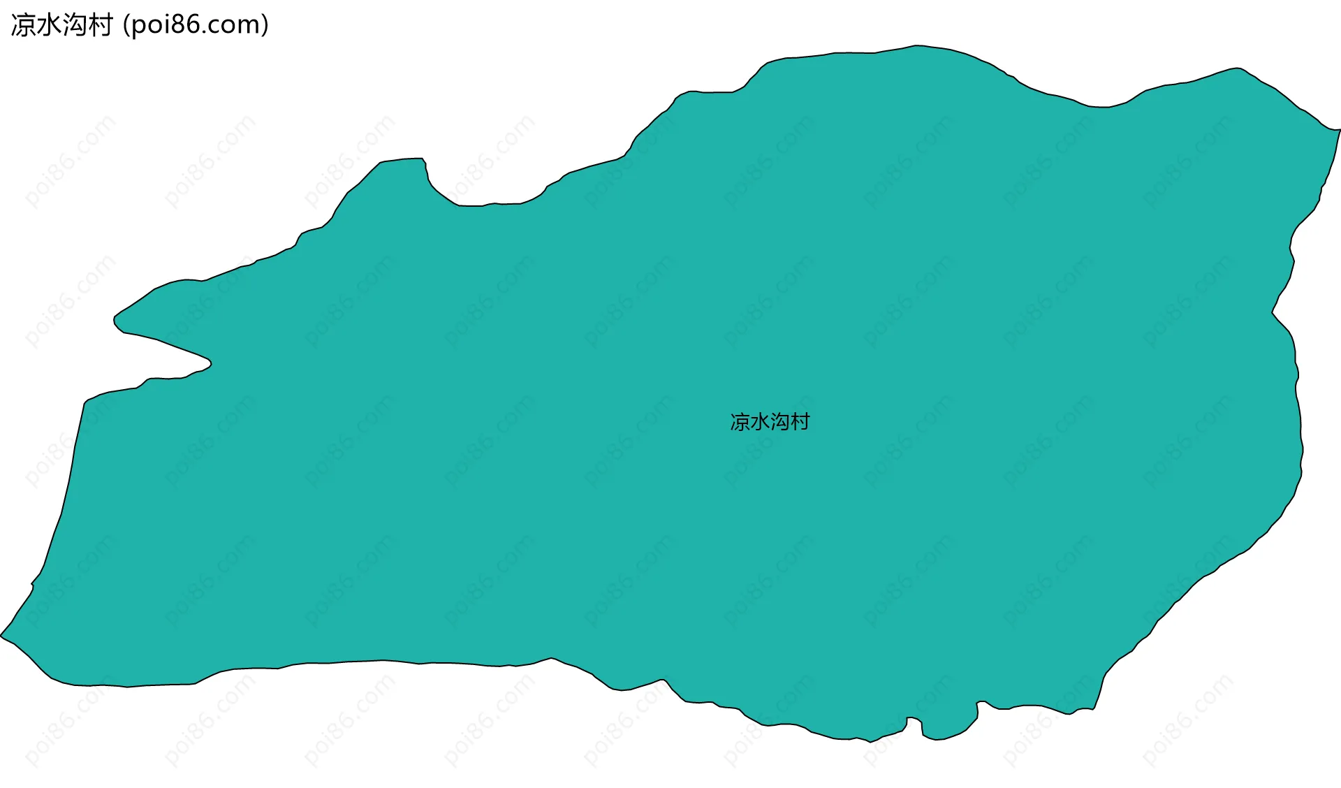 凉水沟村边界地图