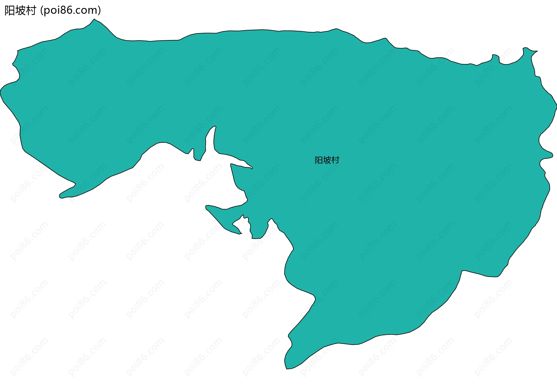 阳坡村边界地图