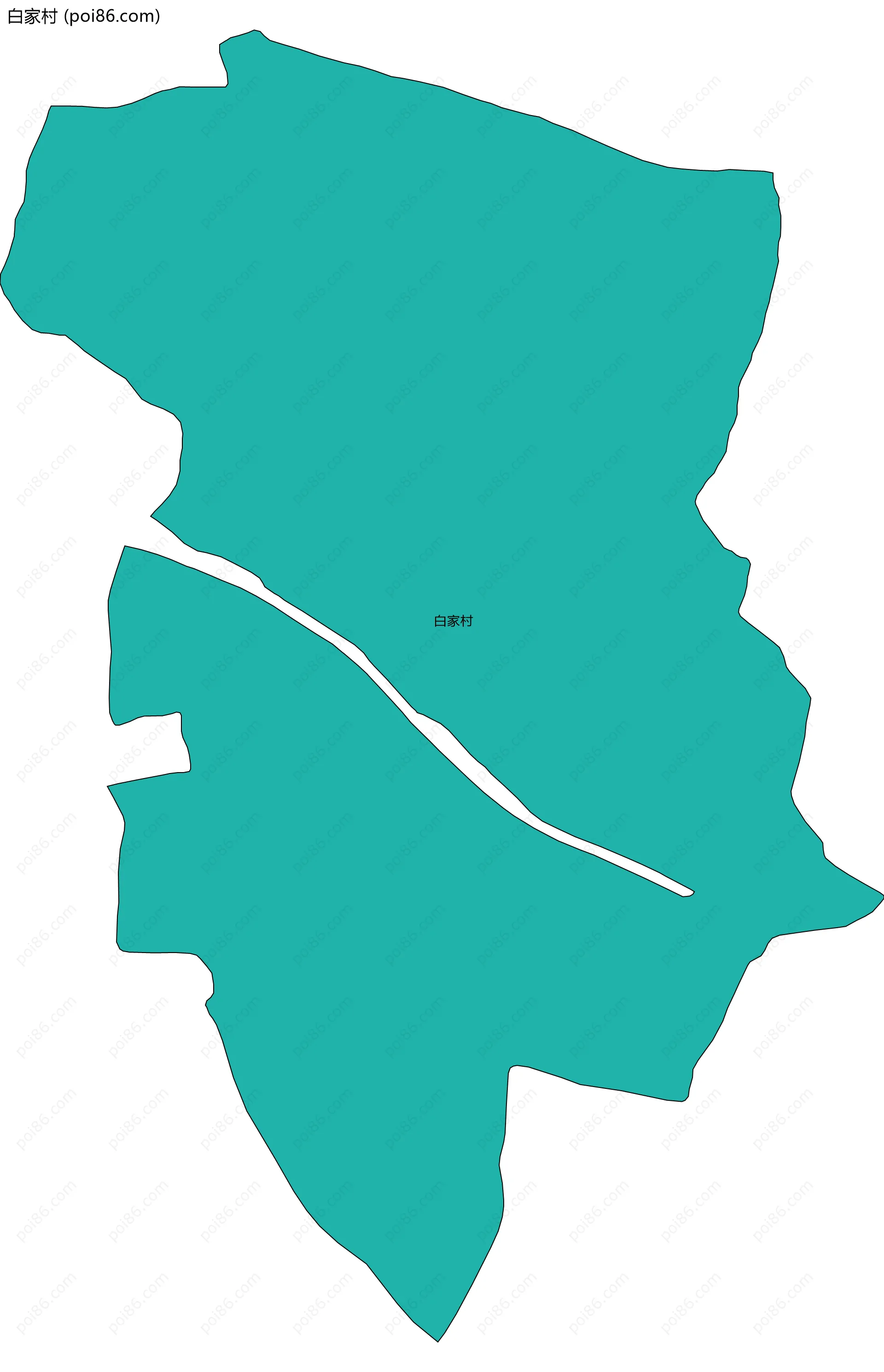 白家村边界地图