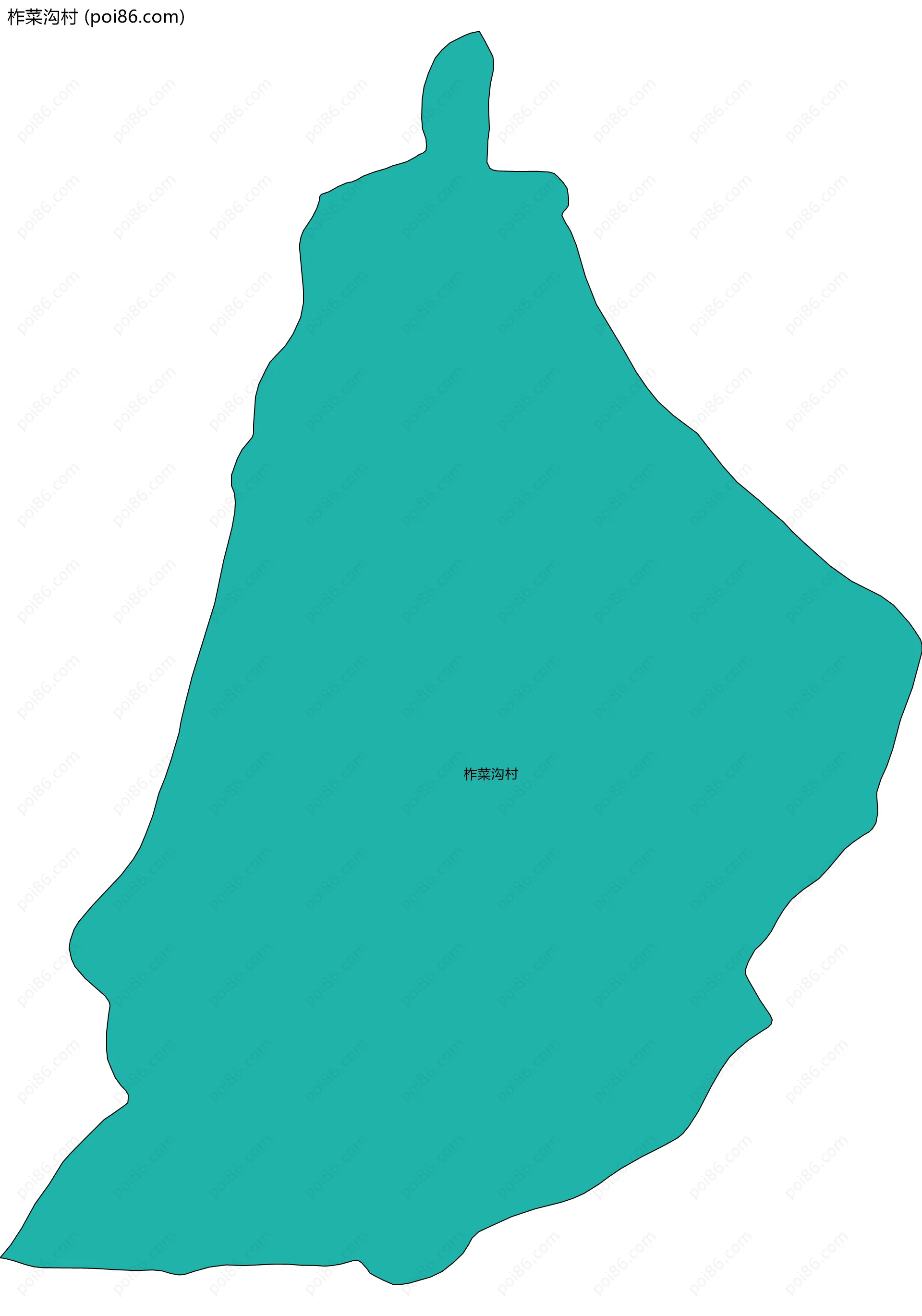 柞菜沟村边界地图