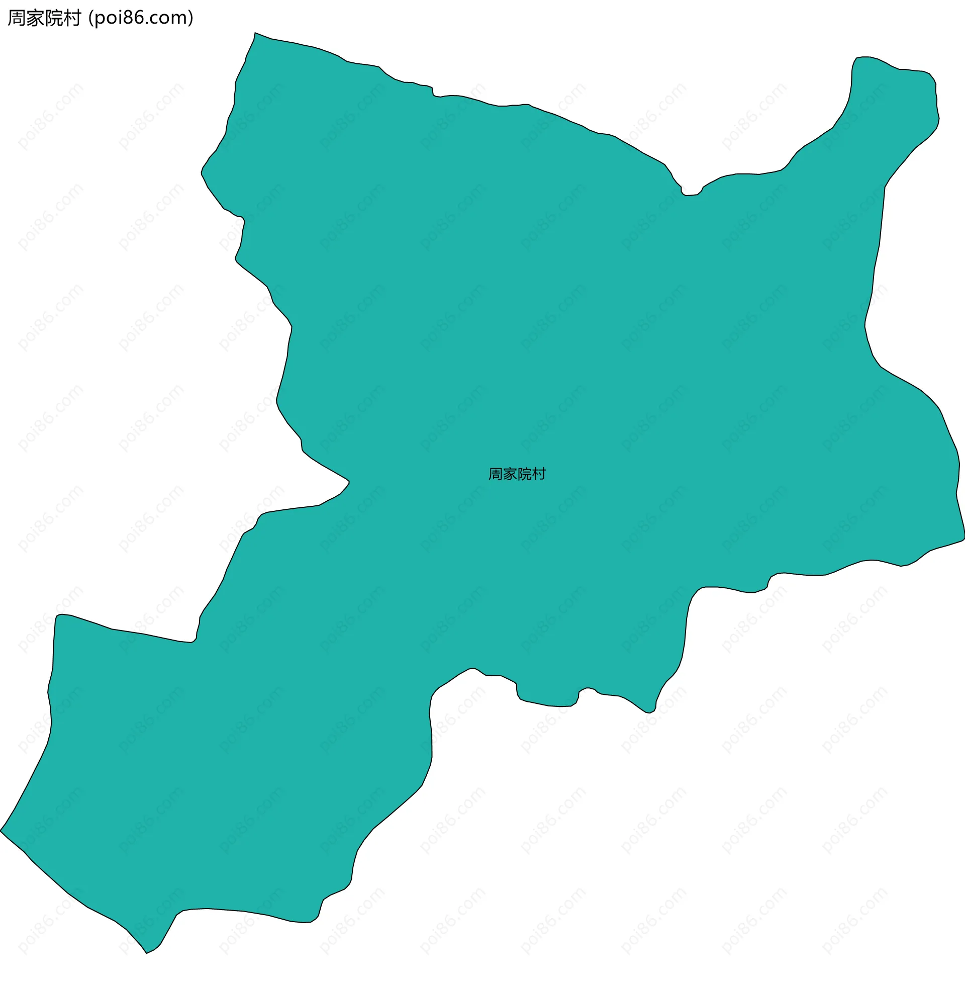 周家院村边界地图