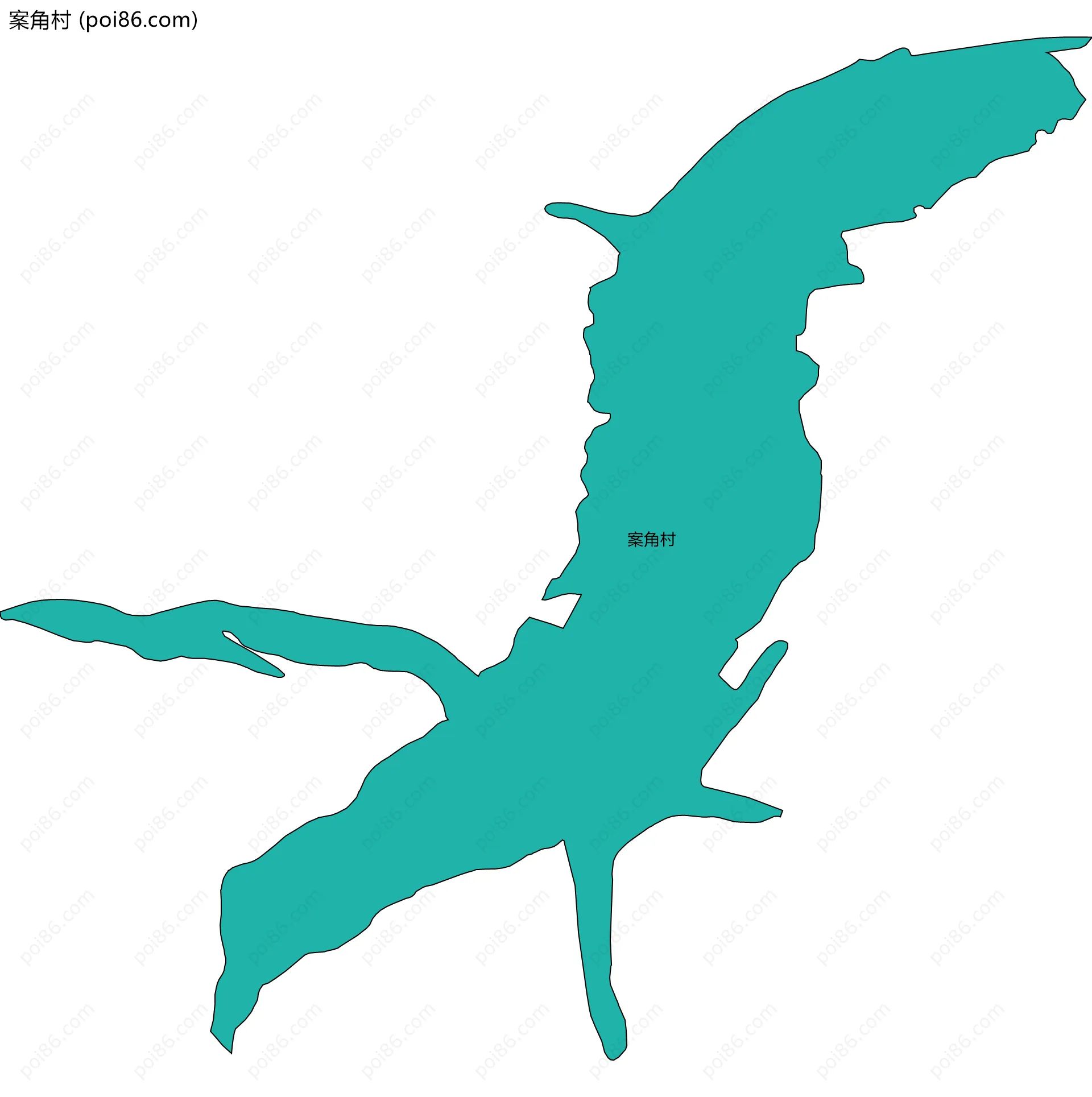 案角村边界地图