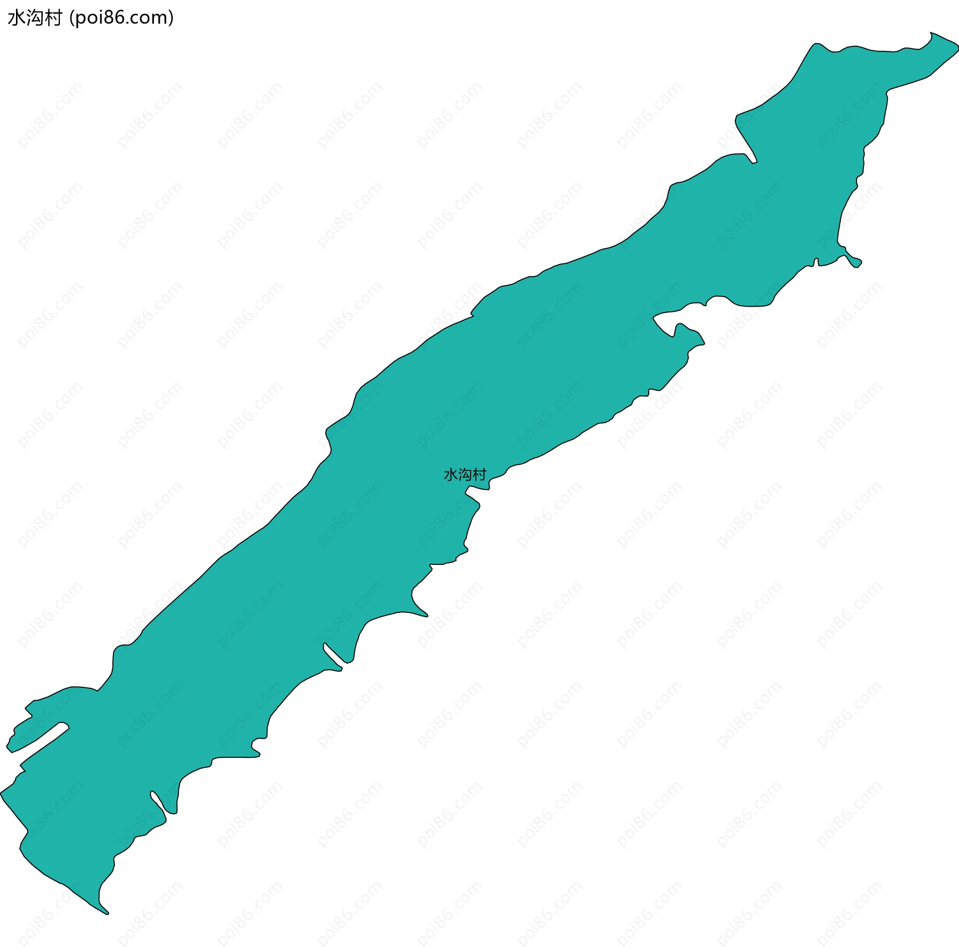 水沟村边界地图