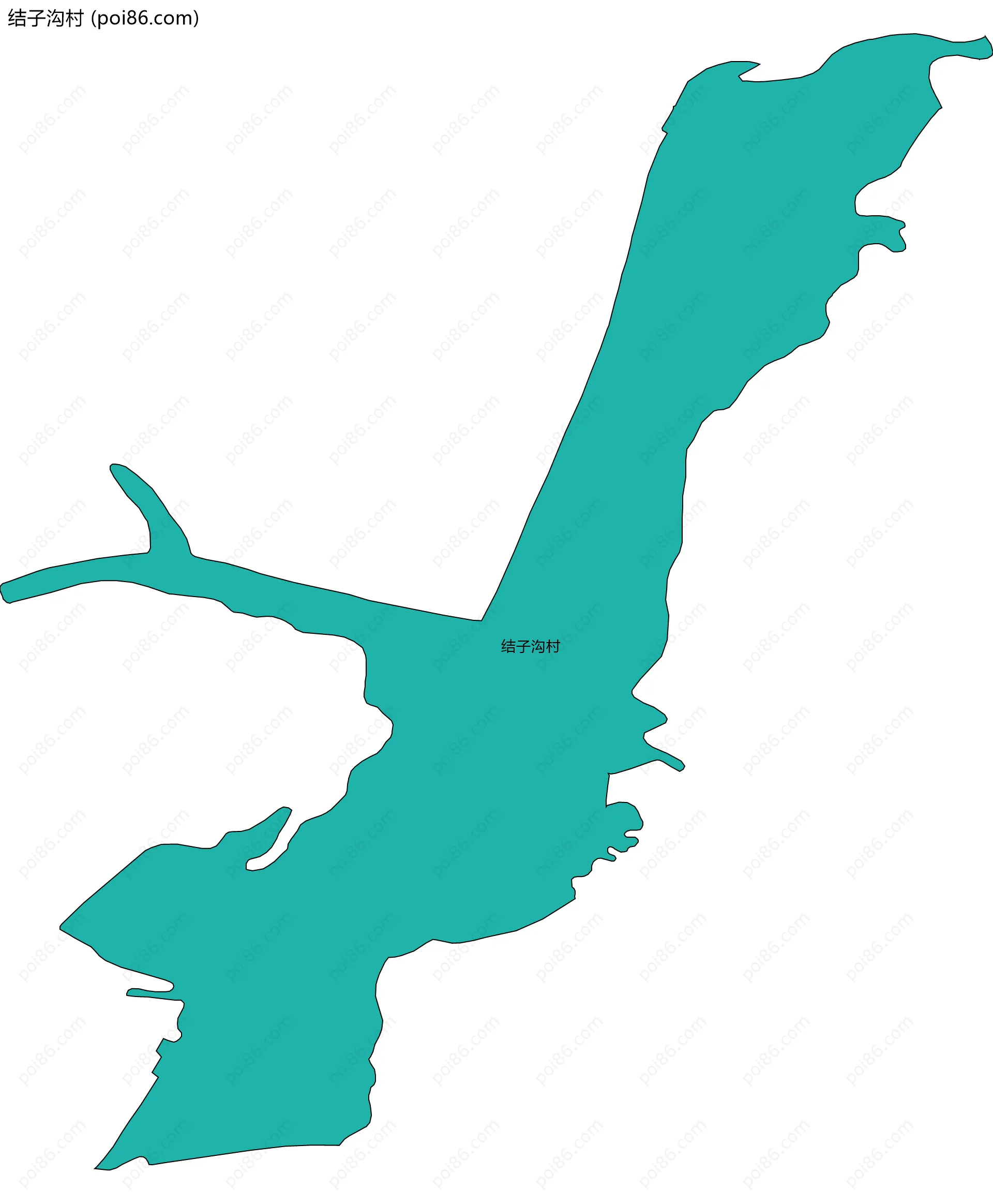 结子沟村边界地图