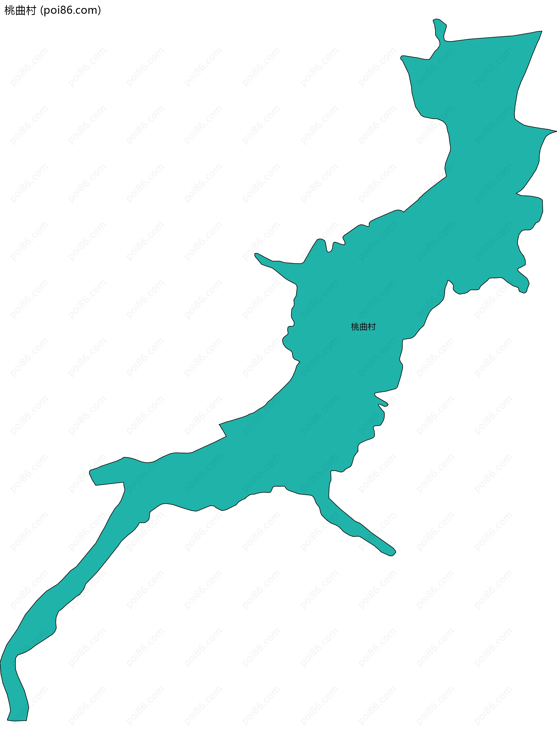 桃曲村边界地图