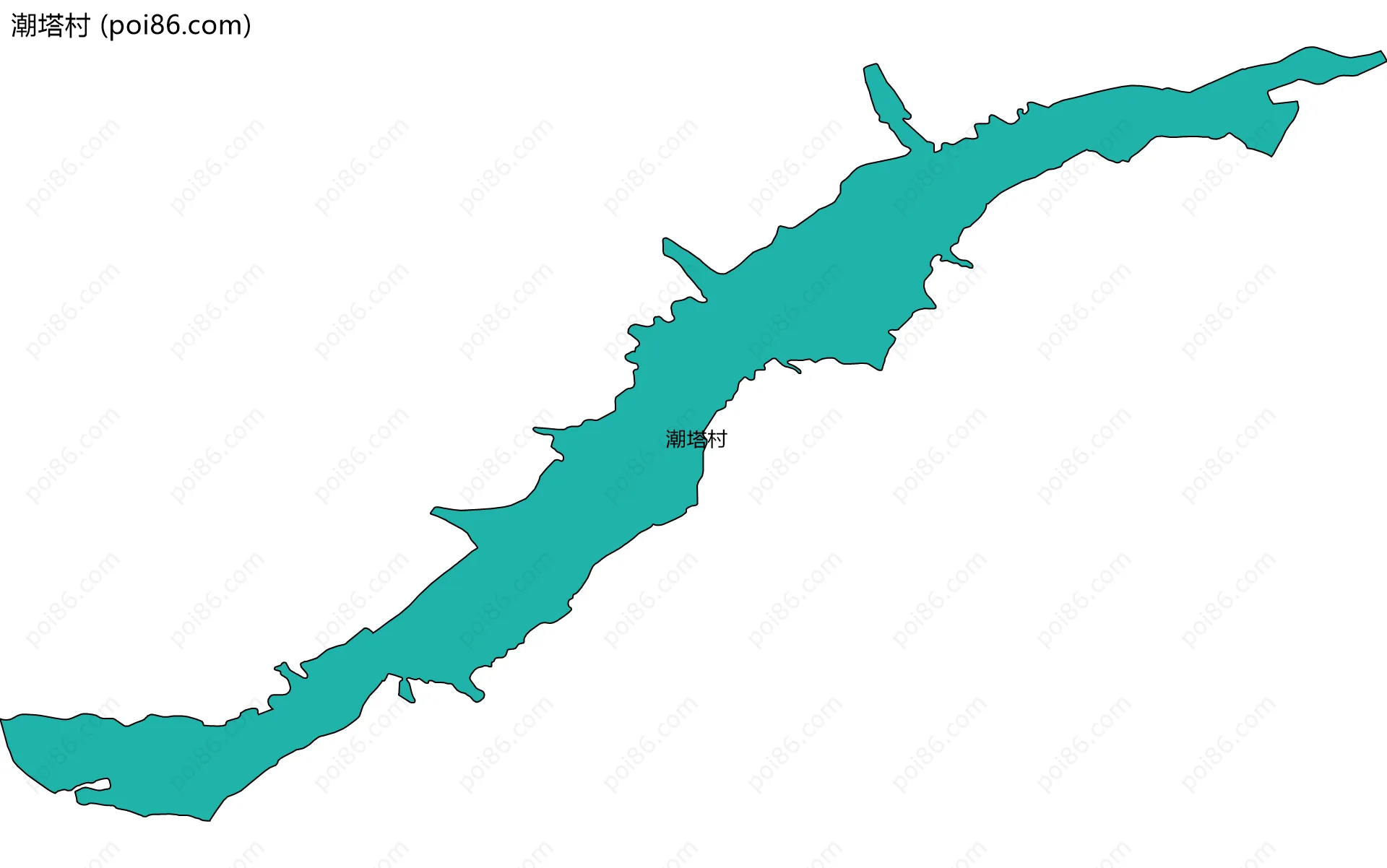 潮塔村边界地图