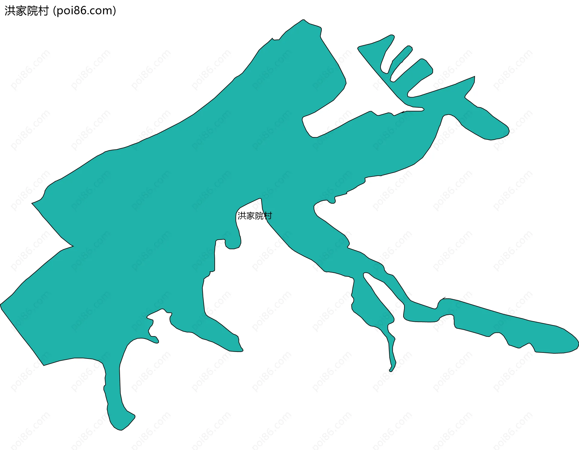 洪家院村边界地图