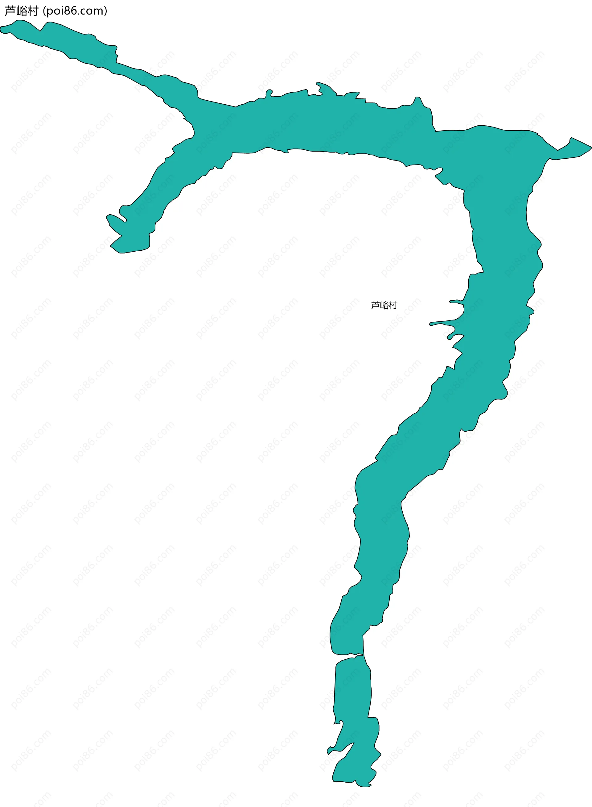 芦峪村边界地图