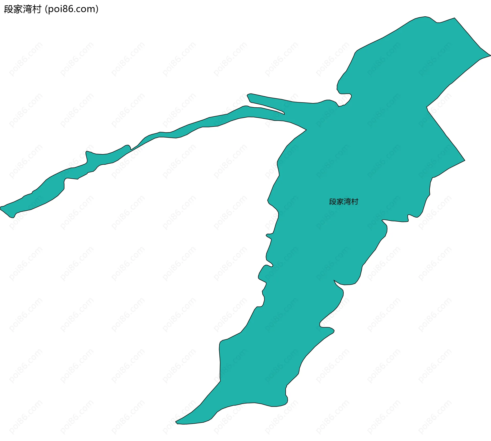 段家湾村边界地图