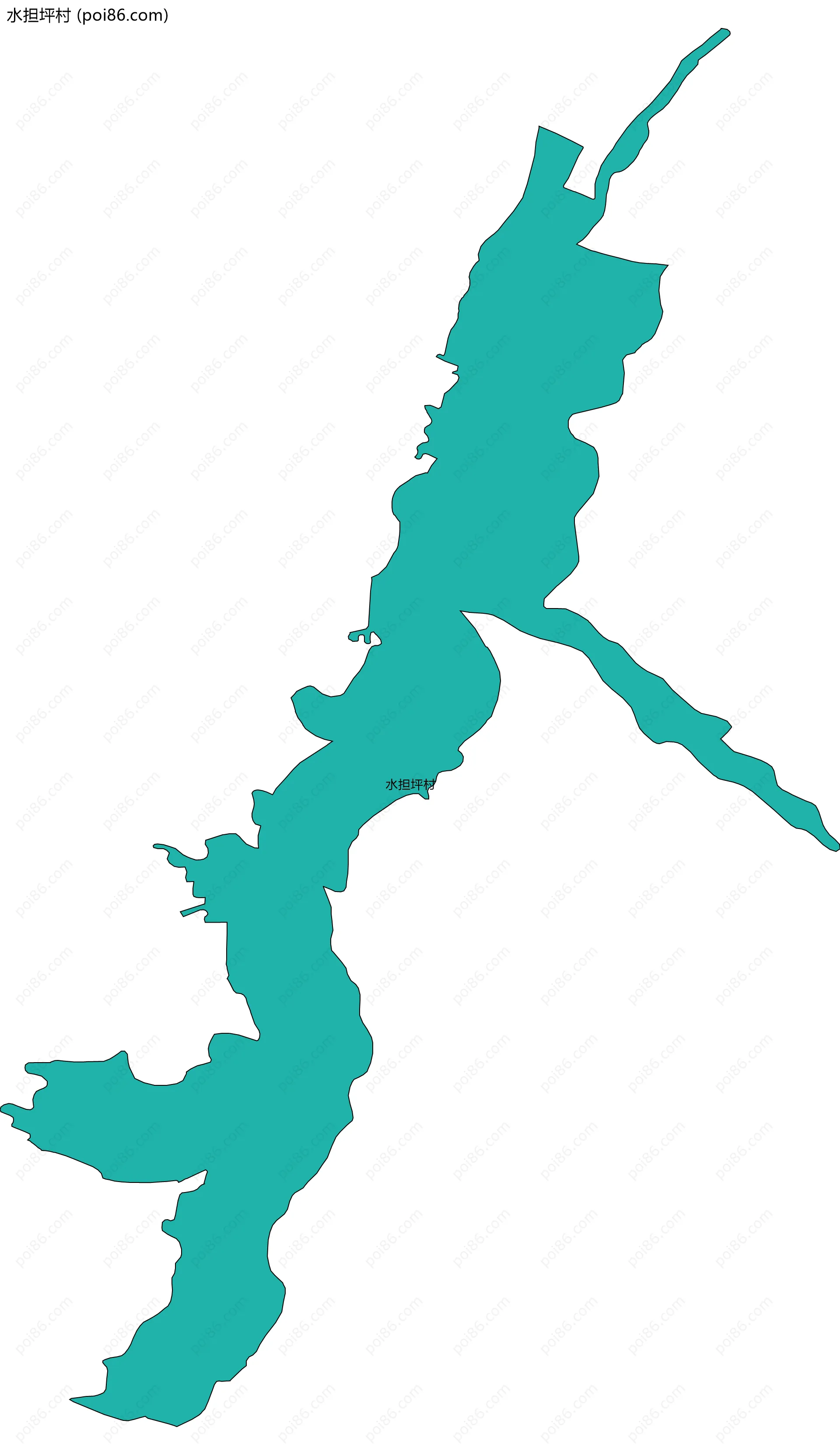 水担坪村边界地图