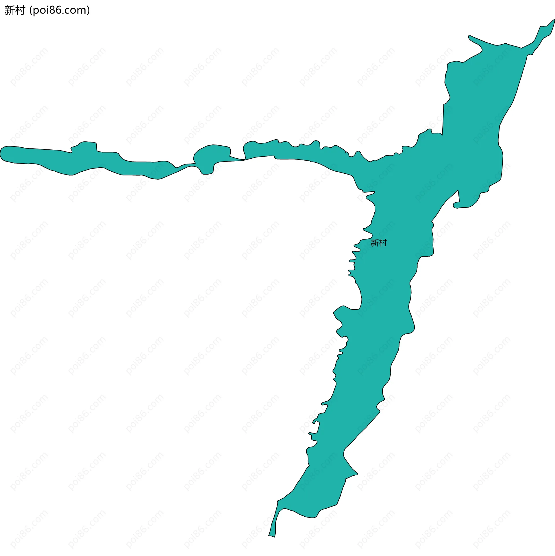 新村边界地图