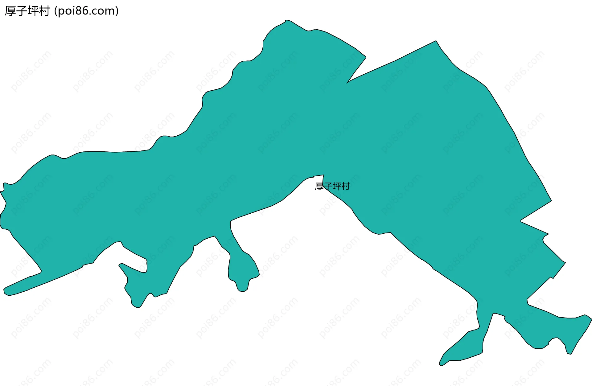 厚子坪村边界地图