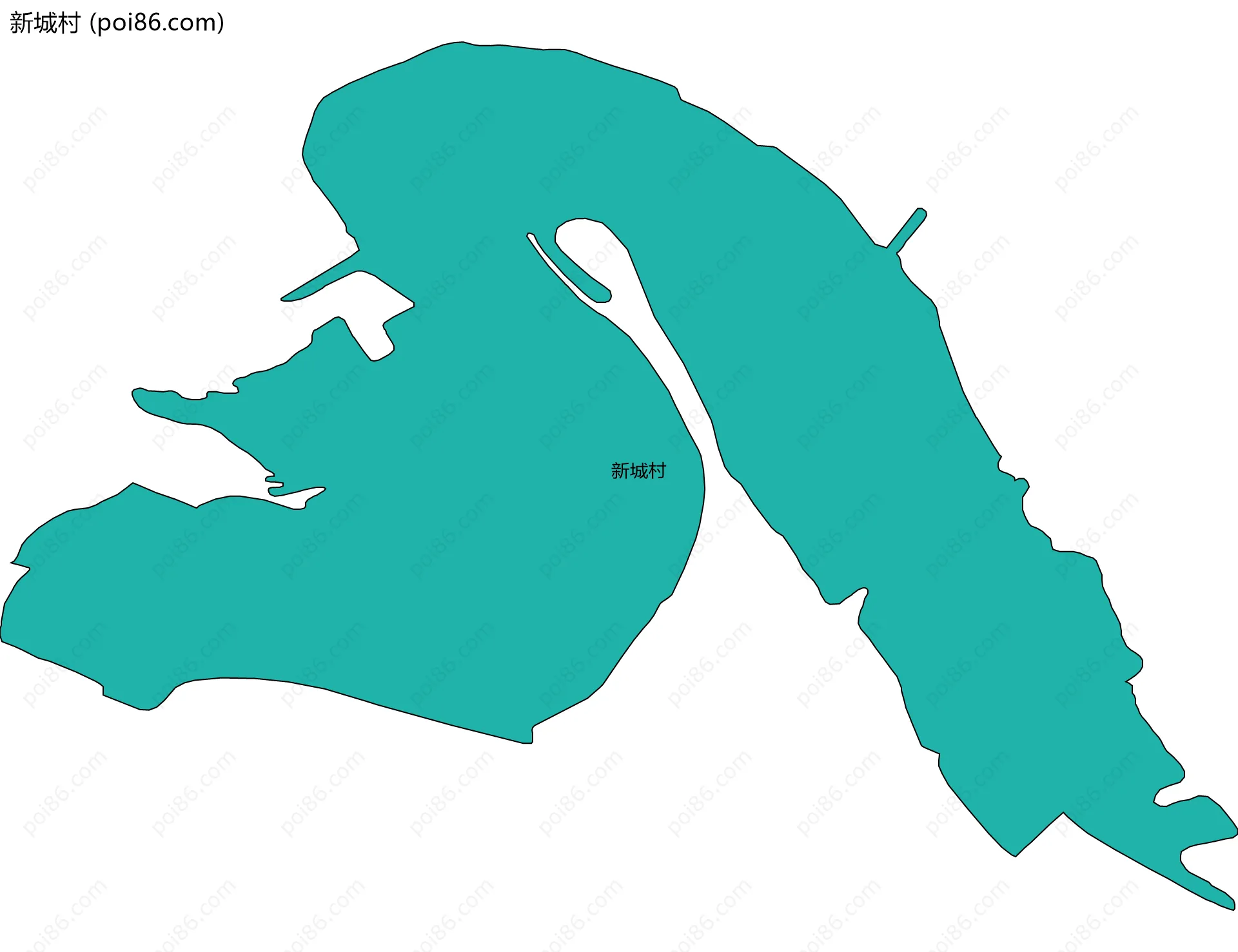 新城村边界地图