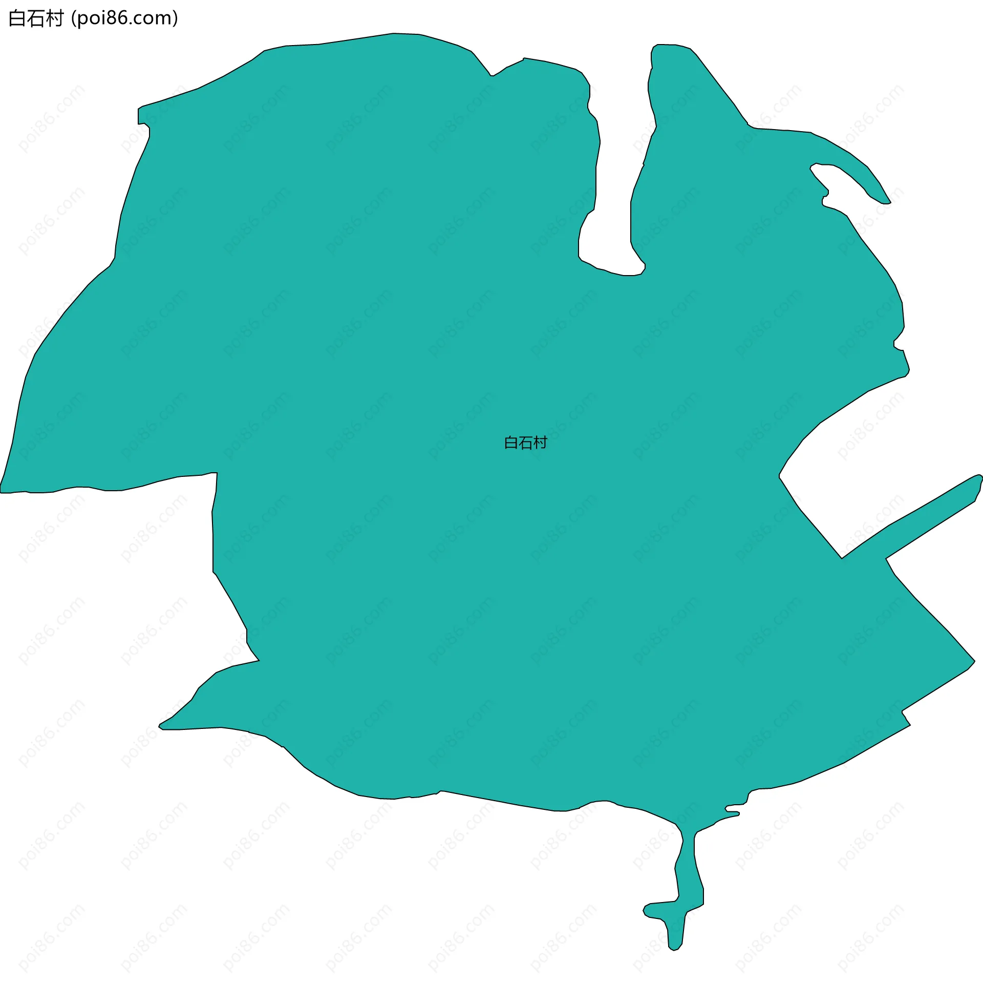 白石村边界地图
