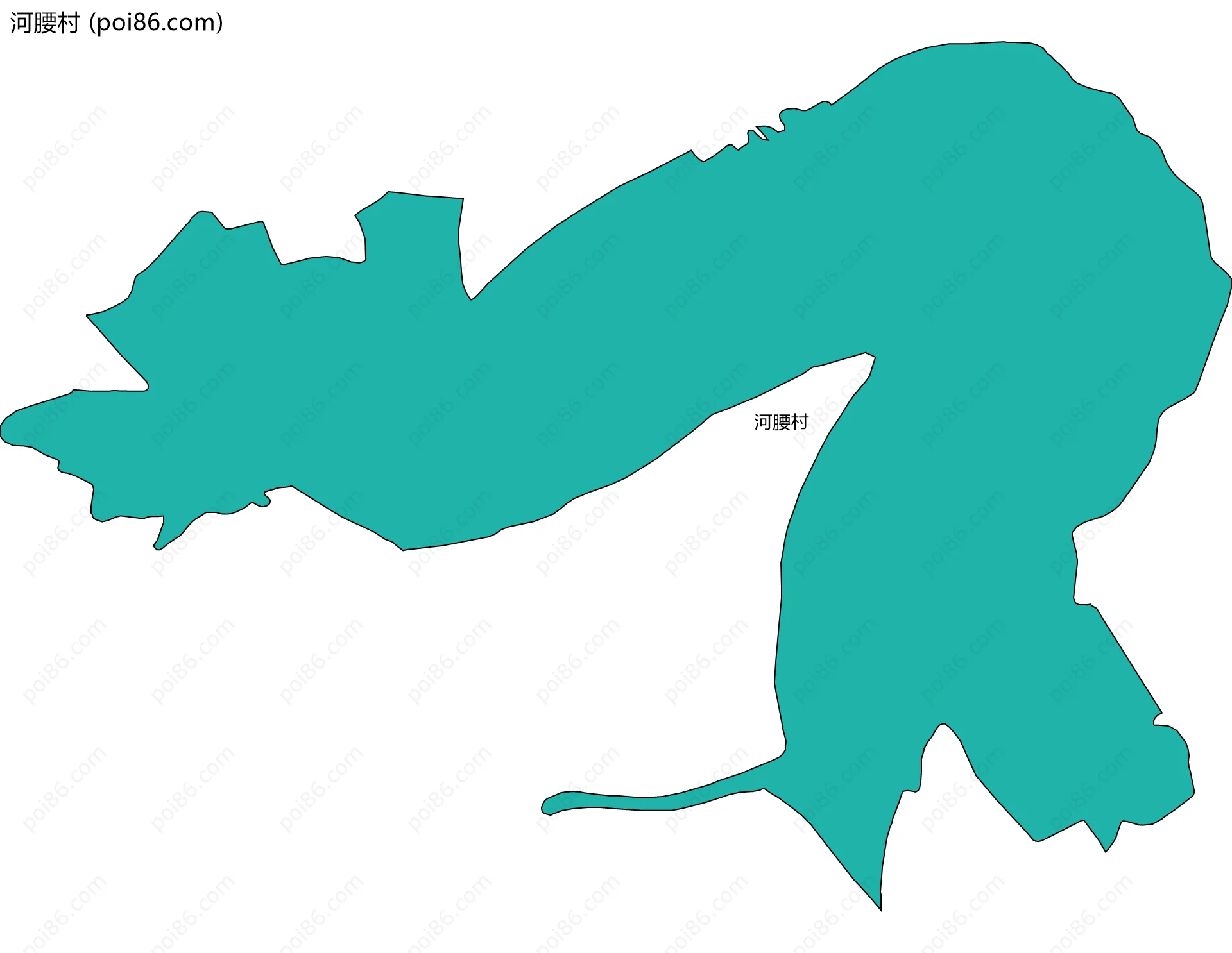 河腰村边界地图