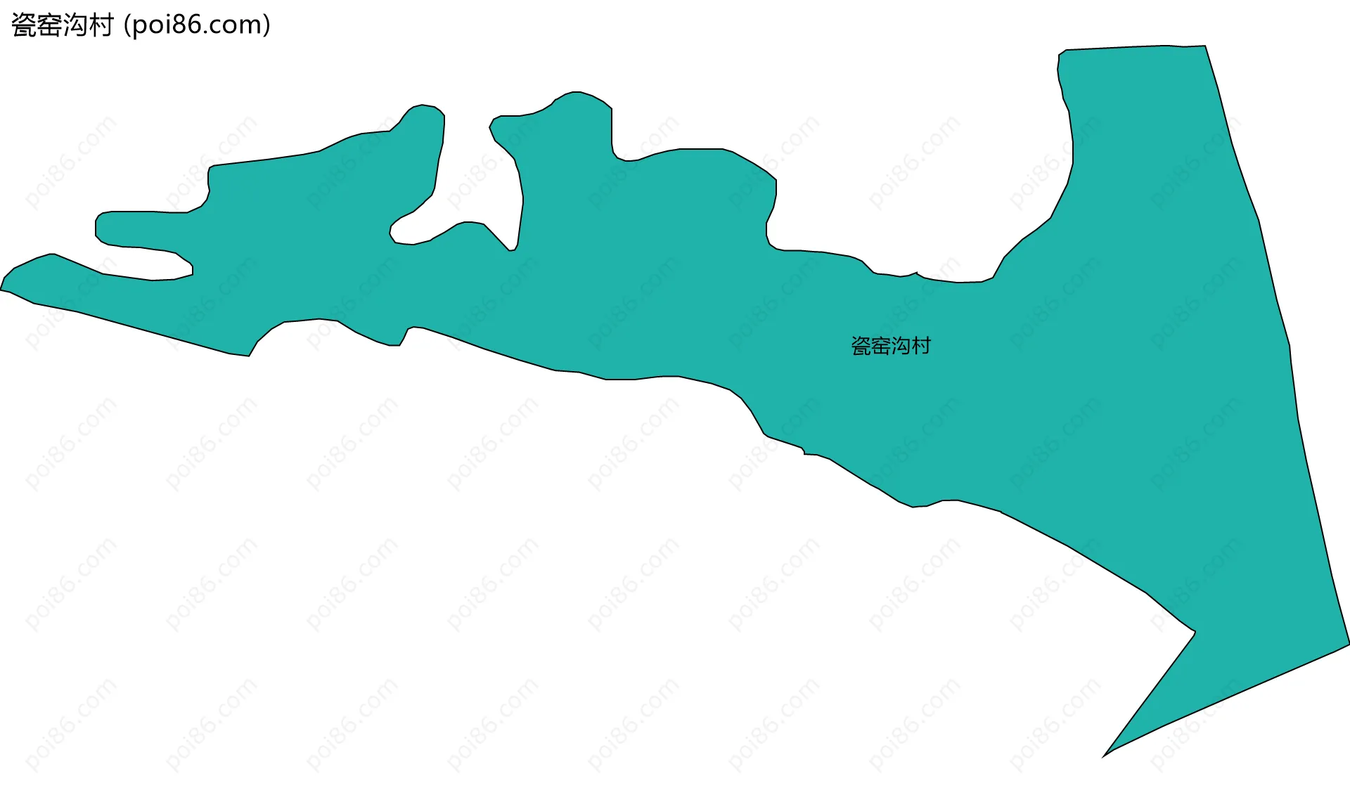 瓷窑沟村边界地图