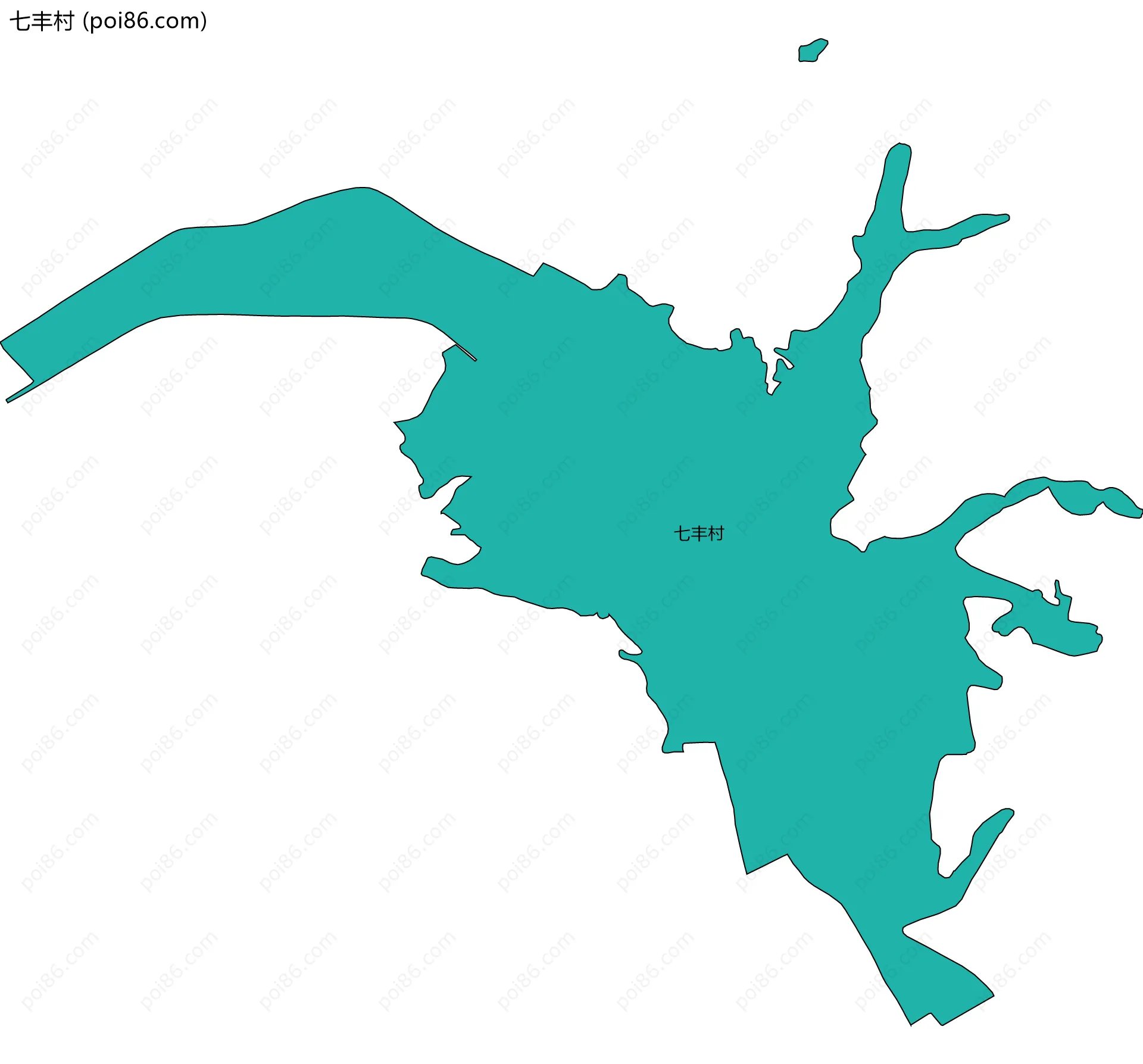 七丰村边界地图