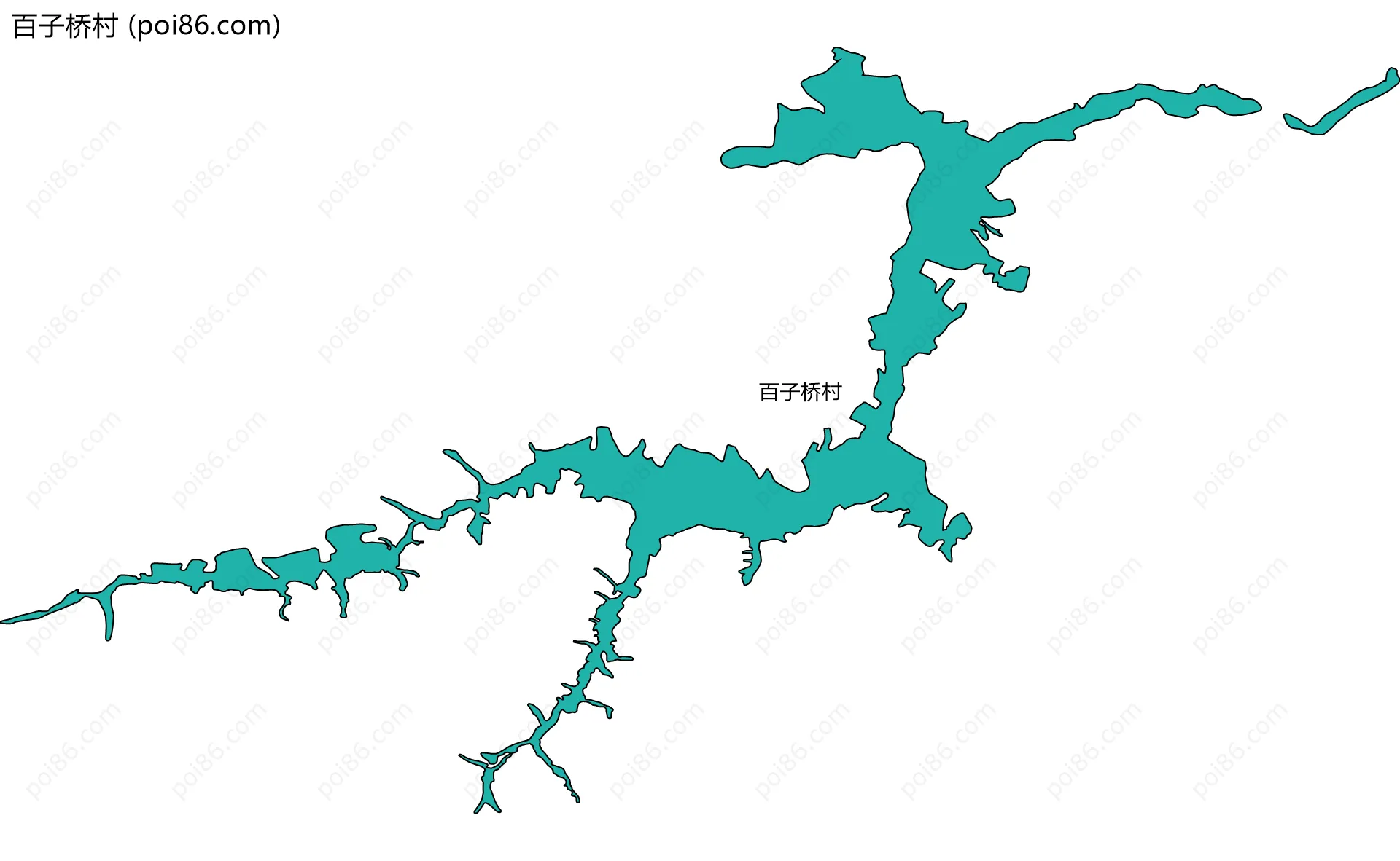 百子桥村边界地图