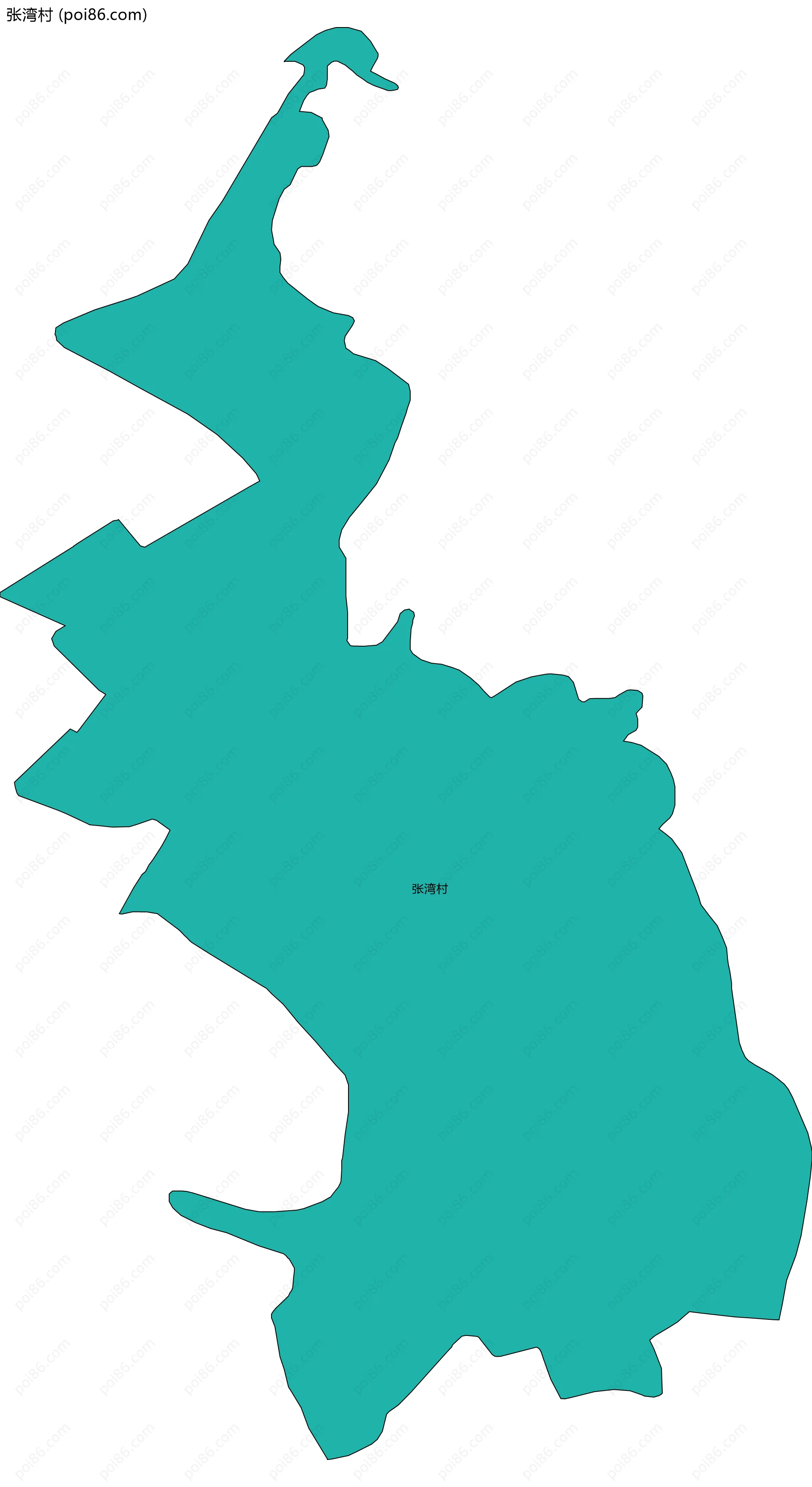 张湾村边界地图