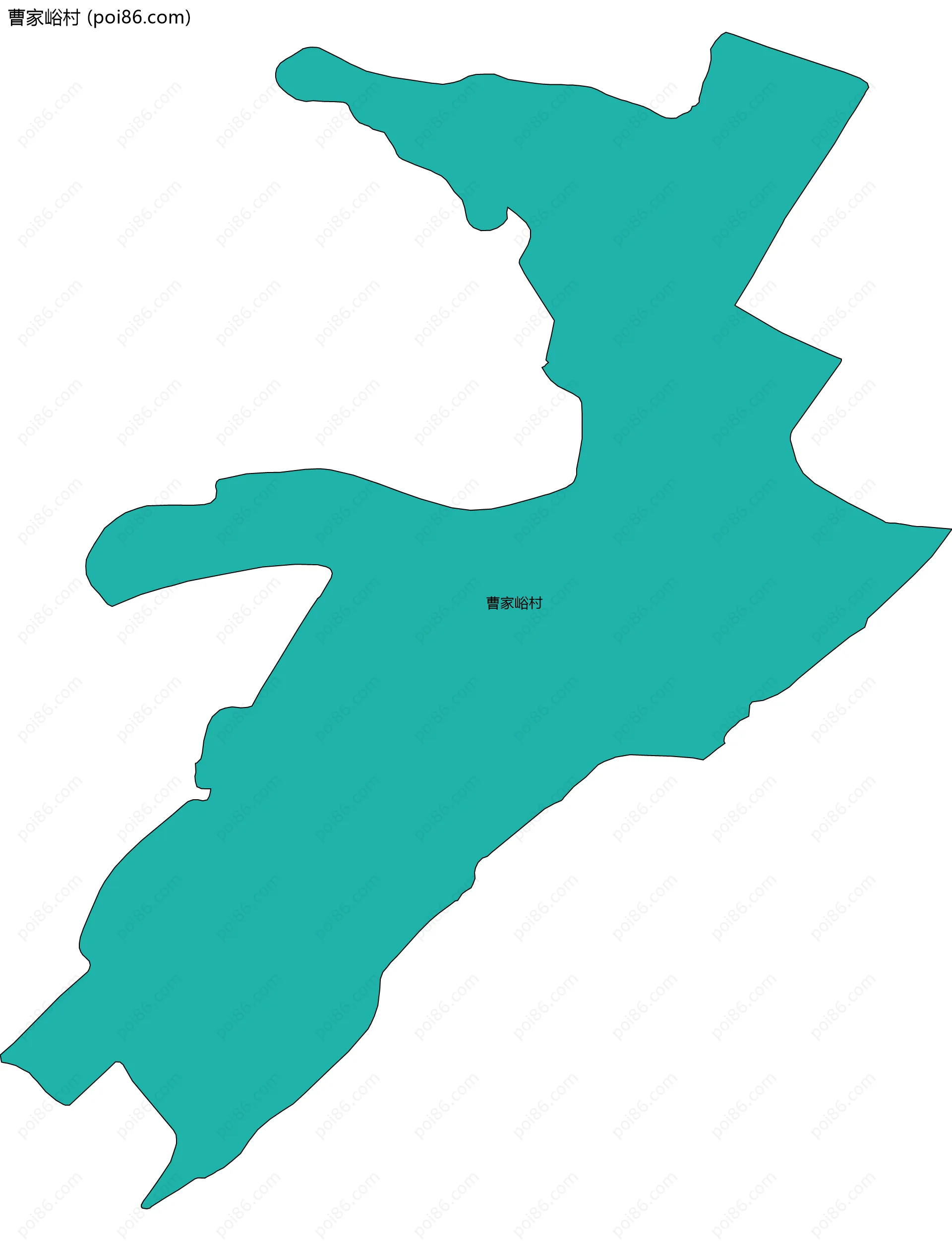 曹家峪村边界地图