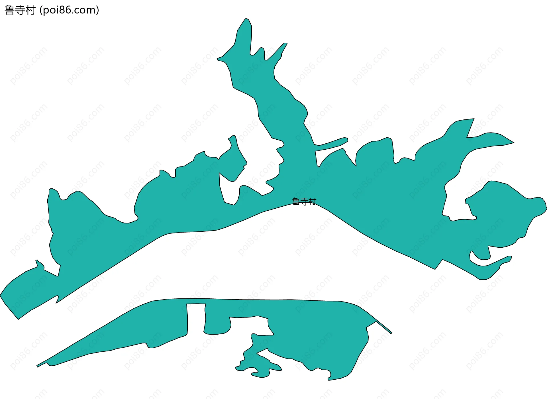 鲁寺村边界地图