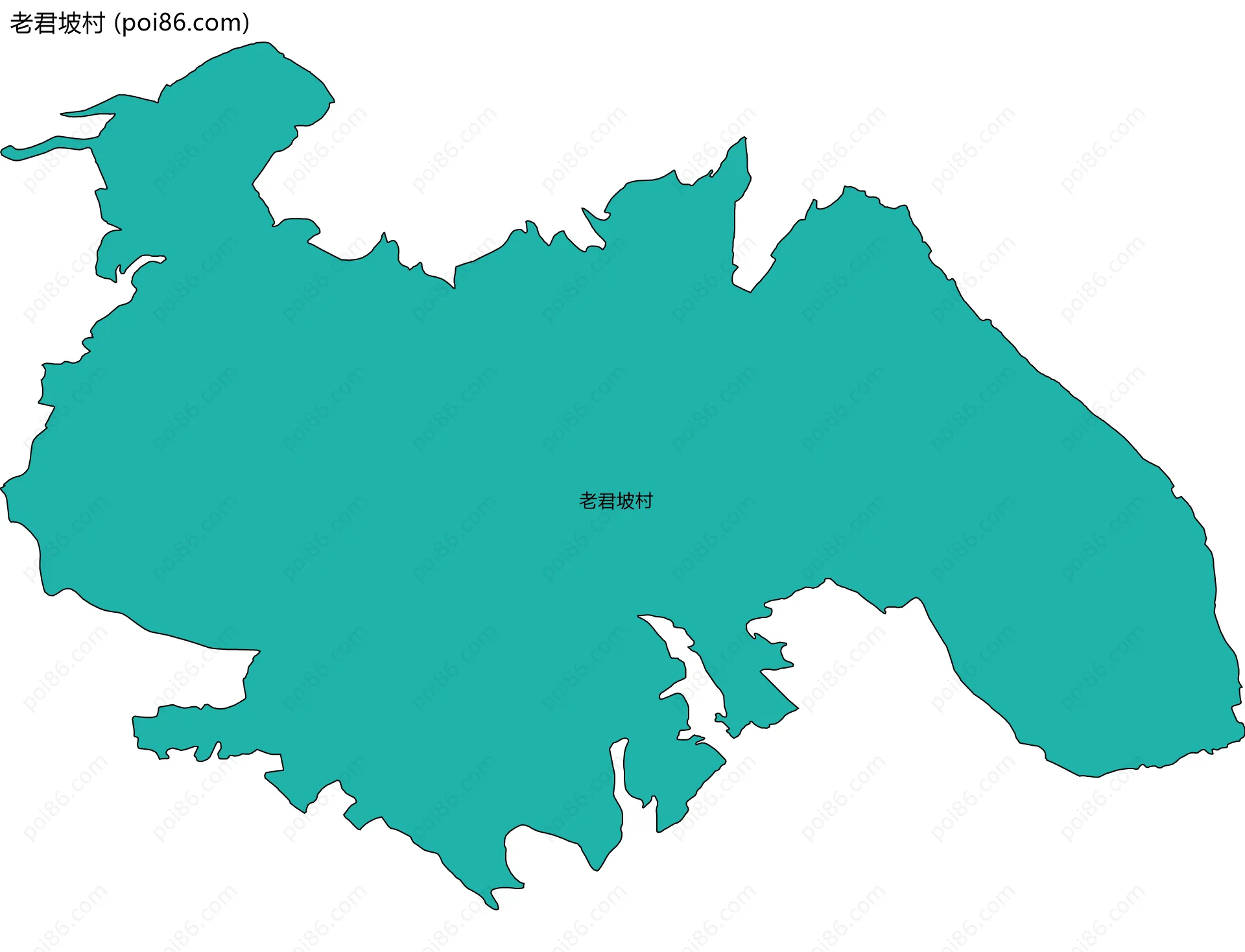 老君坡村边界地图